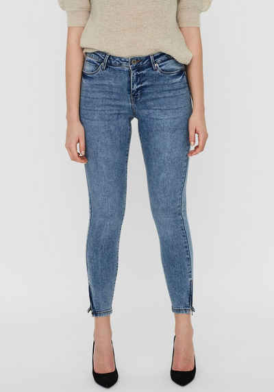 Vero Moda Skinny-fit-Jeans VMTILDE mit Zipper am Saum