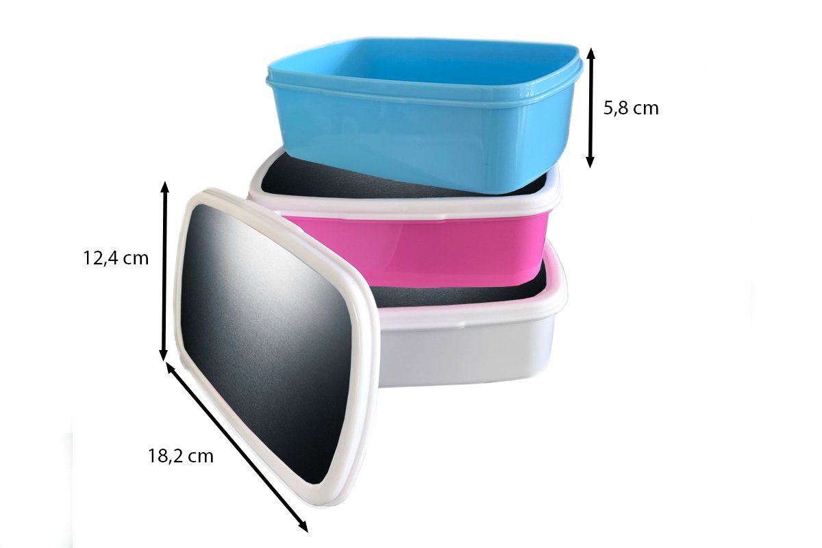 Kunststoff Metalldruck Kunststoff, Linie Grau, - MuchoWow - Brotdose Lunchbox rosa für Erwachsene, Mädchen, (2-tlg), Brotbox Kinder, Snackbox,