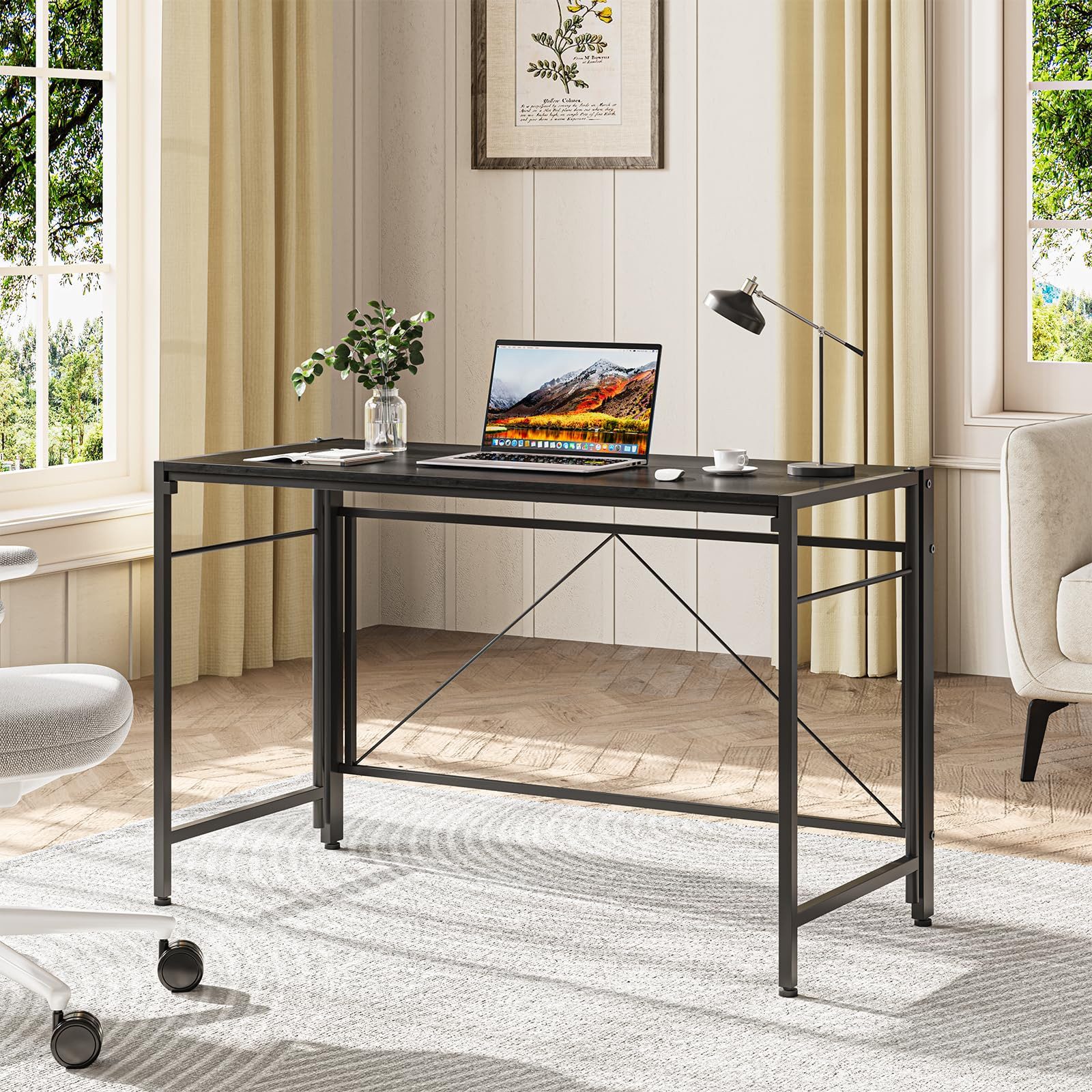 NAIMP Klapptisch Klappschreibtisch Faltbar Tisch Computertisch Platzsparend günstig online kaufen