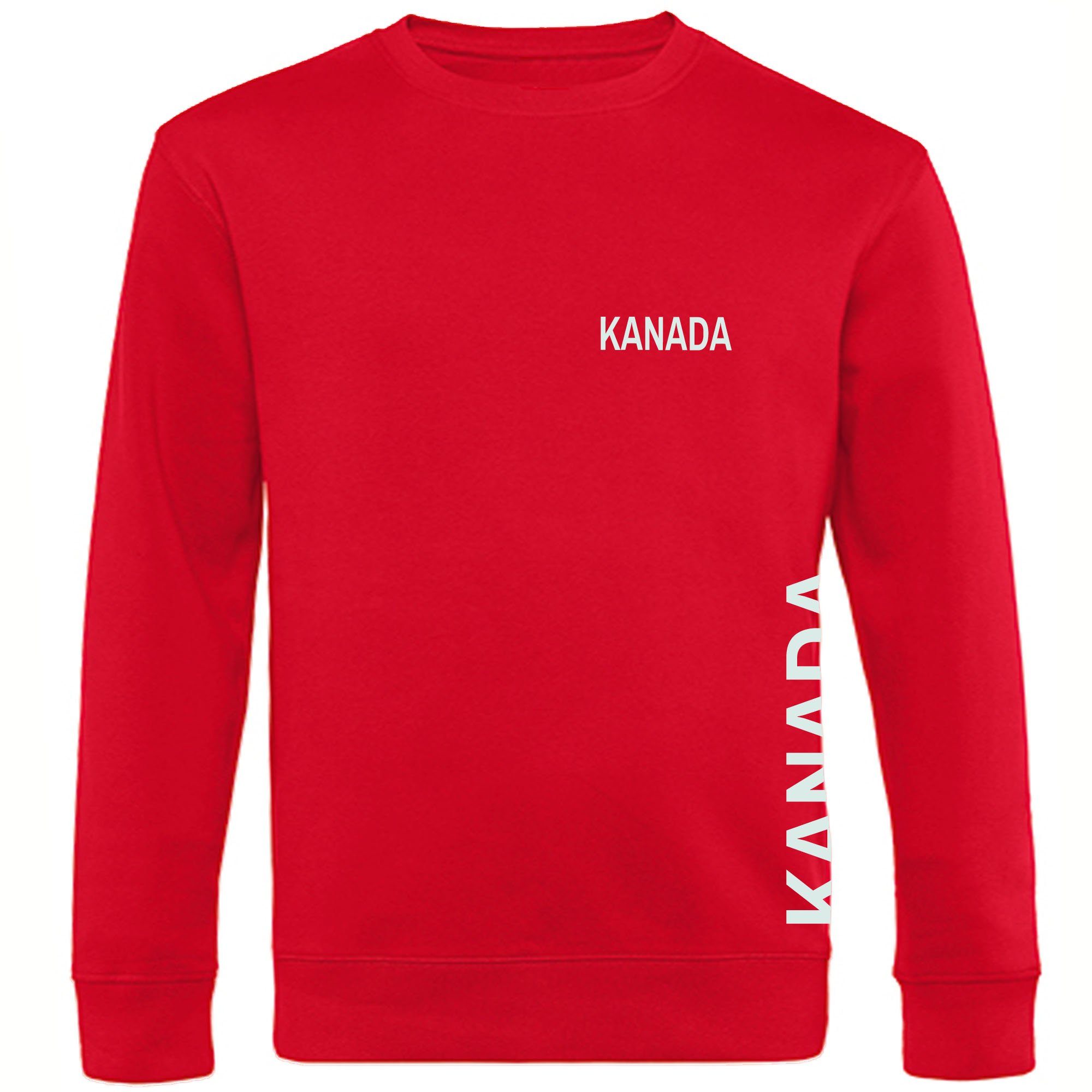 multifanshop Sweatshirt Kanada - Brust & Seite - Pullover