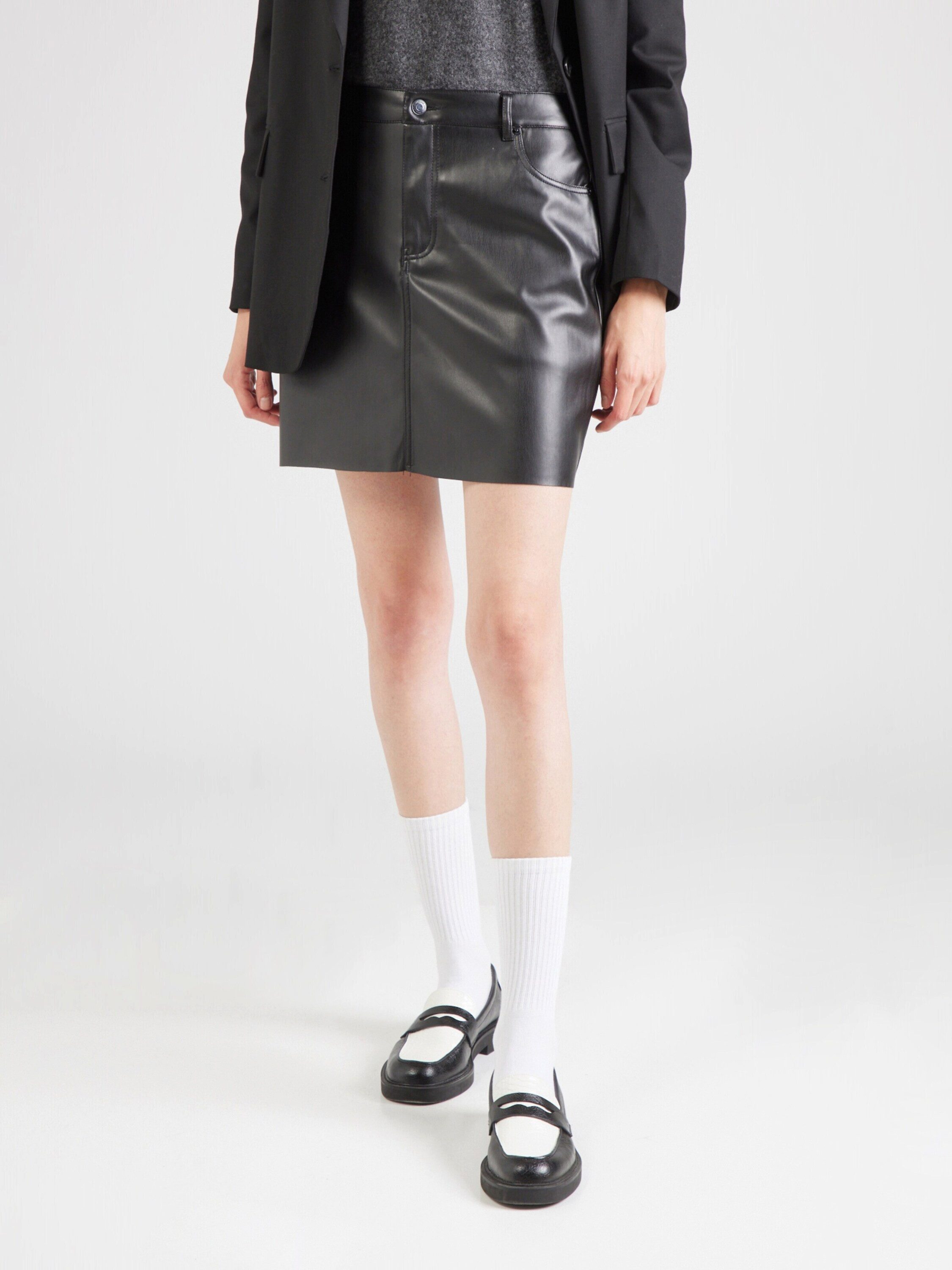 Vero Moda Lederrock Tessa (1-tlg) Plain/ohne günstig online kaufen