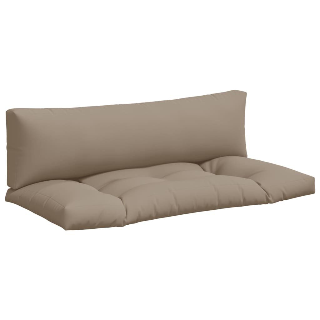vidaXL Sitzauflage Palettenkissen 2-tlg. Taupe Stoff, günstig online kaufen