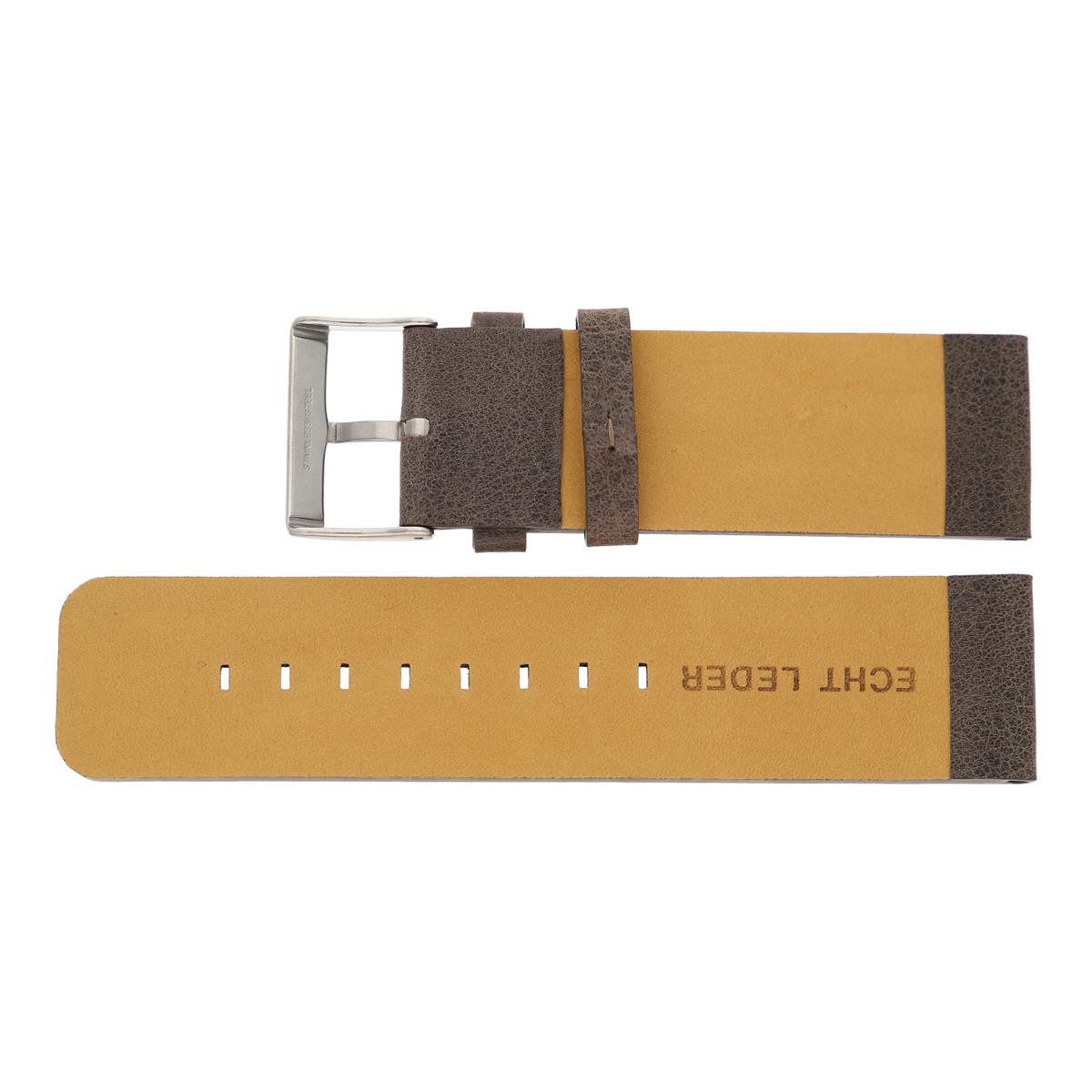 Rolf Cremer Armband Rolf Cremer Uhrenarmband Leder LB006_schlamm Edelstahl (kein Set, 1-tlg., kein Set)