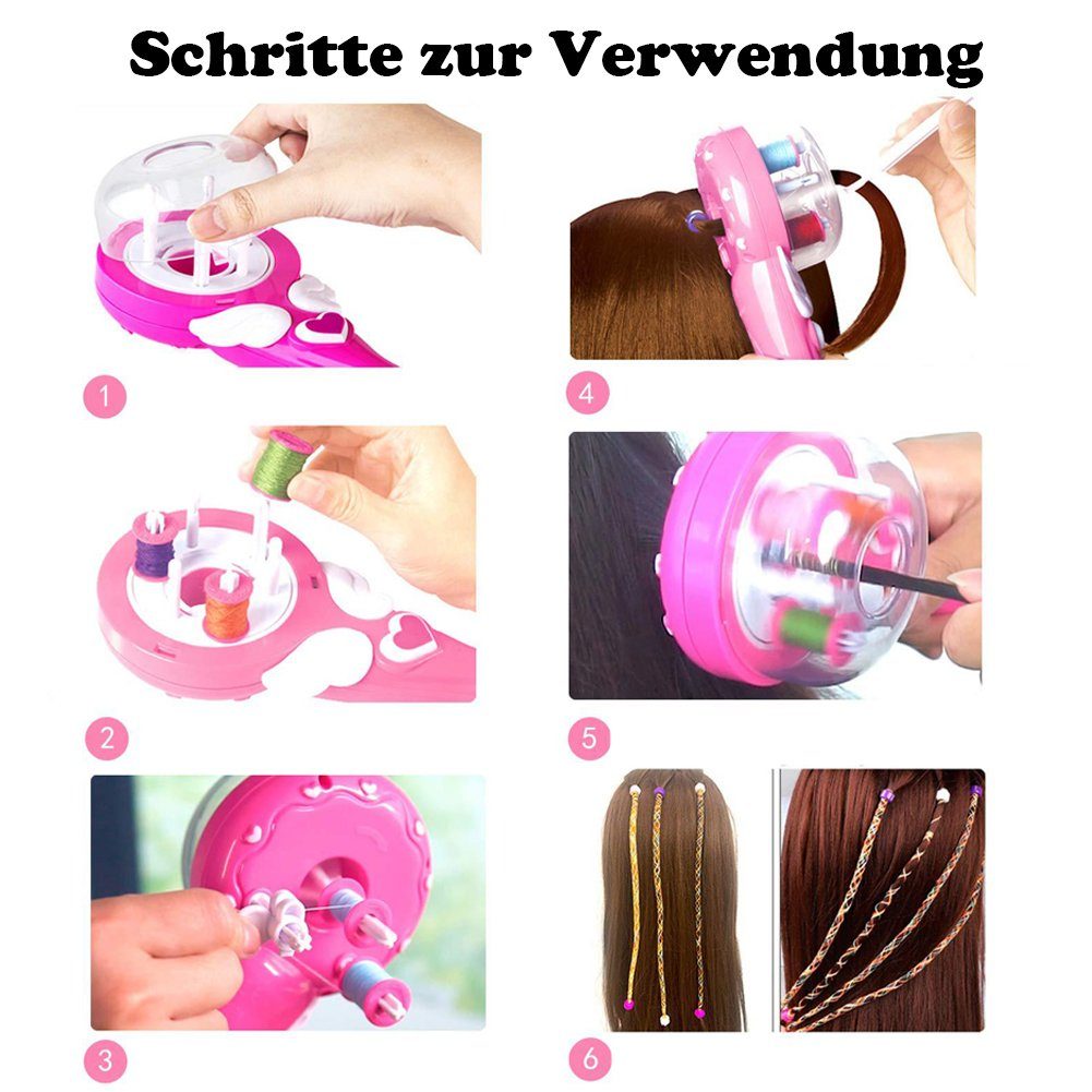 Braiding Mädchen Elektrische SCRTD Haarflechter,Elektrische Flechtgerät,Automatic für Device DIY Zopfband Haarflechtmaschine, Automatischer
