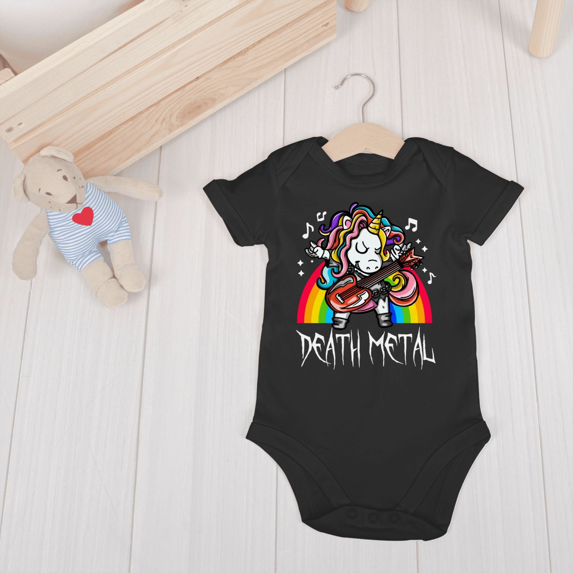 Sprüche Einhorn Metal Shirtracer Death Shirtbody 1 Baby Schwarz