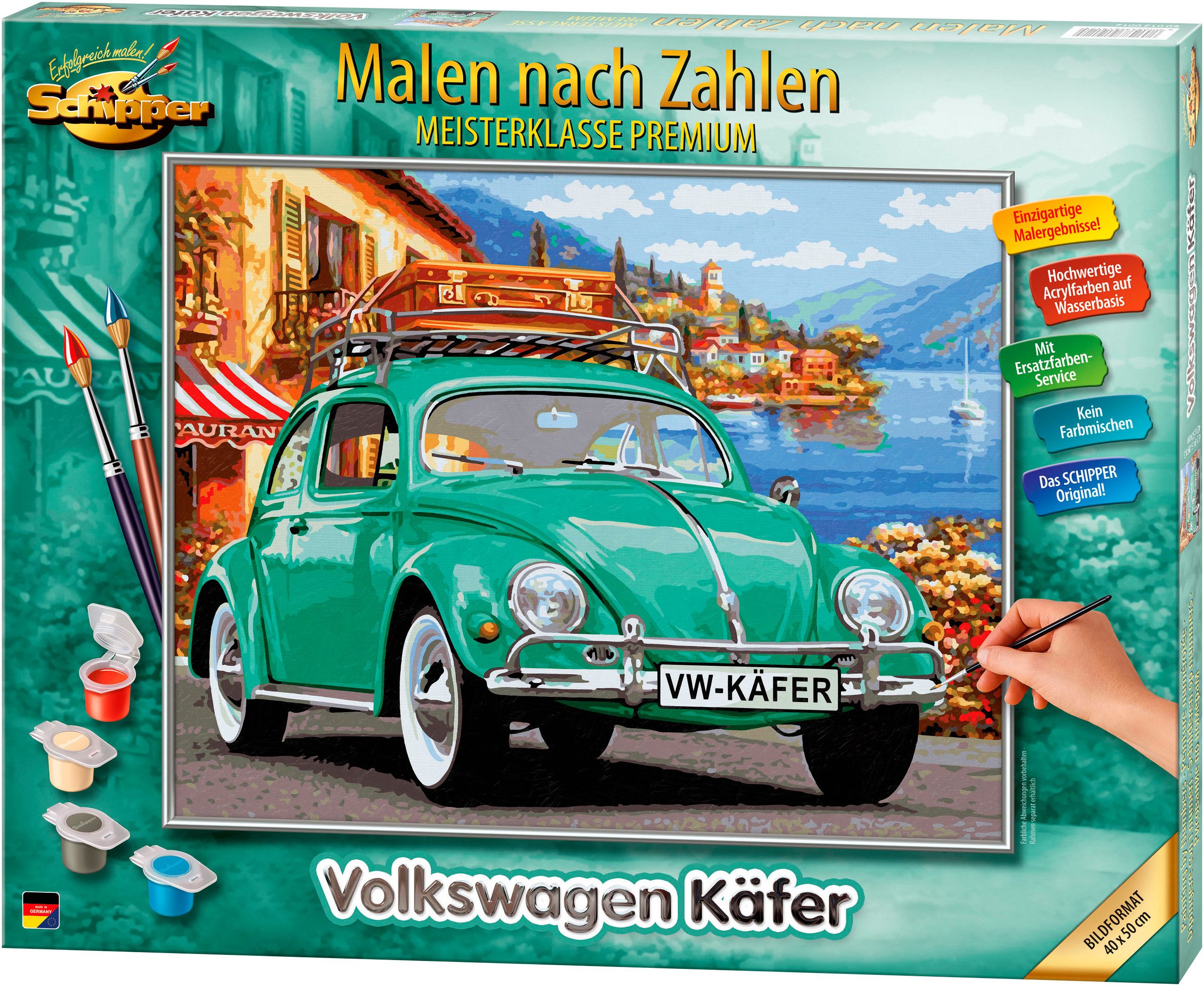 Schipper Malen nach Zahlen Meisterklasse Premium - Volkswagen Käfer, Made in Germany