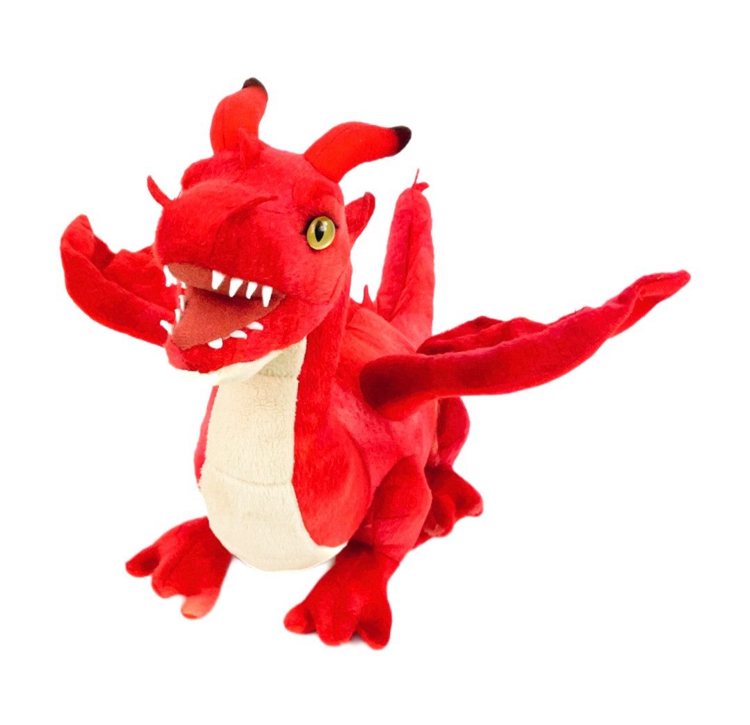 Uni-Toys Kuscheltier Kuscheltier Drache rot 40 cm Uni-Toys