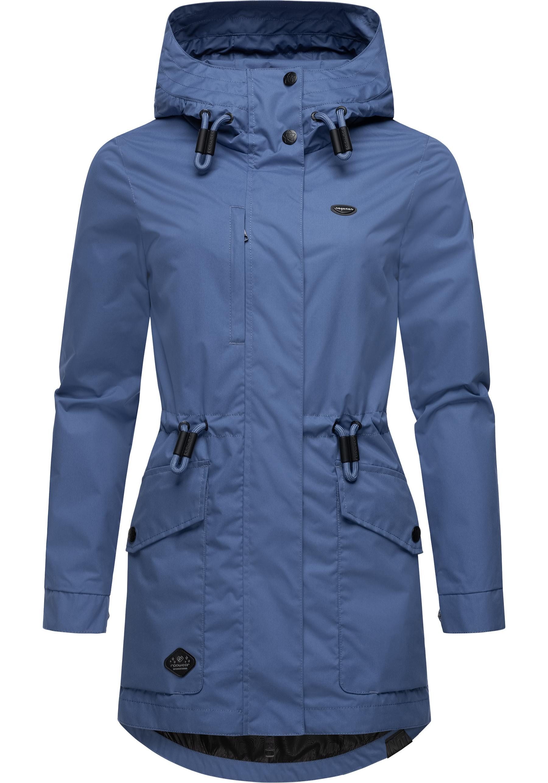 Ragwear Parka Alysa stylische Damen Übergangsjacke mit Taillenzugband