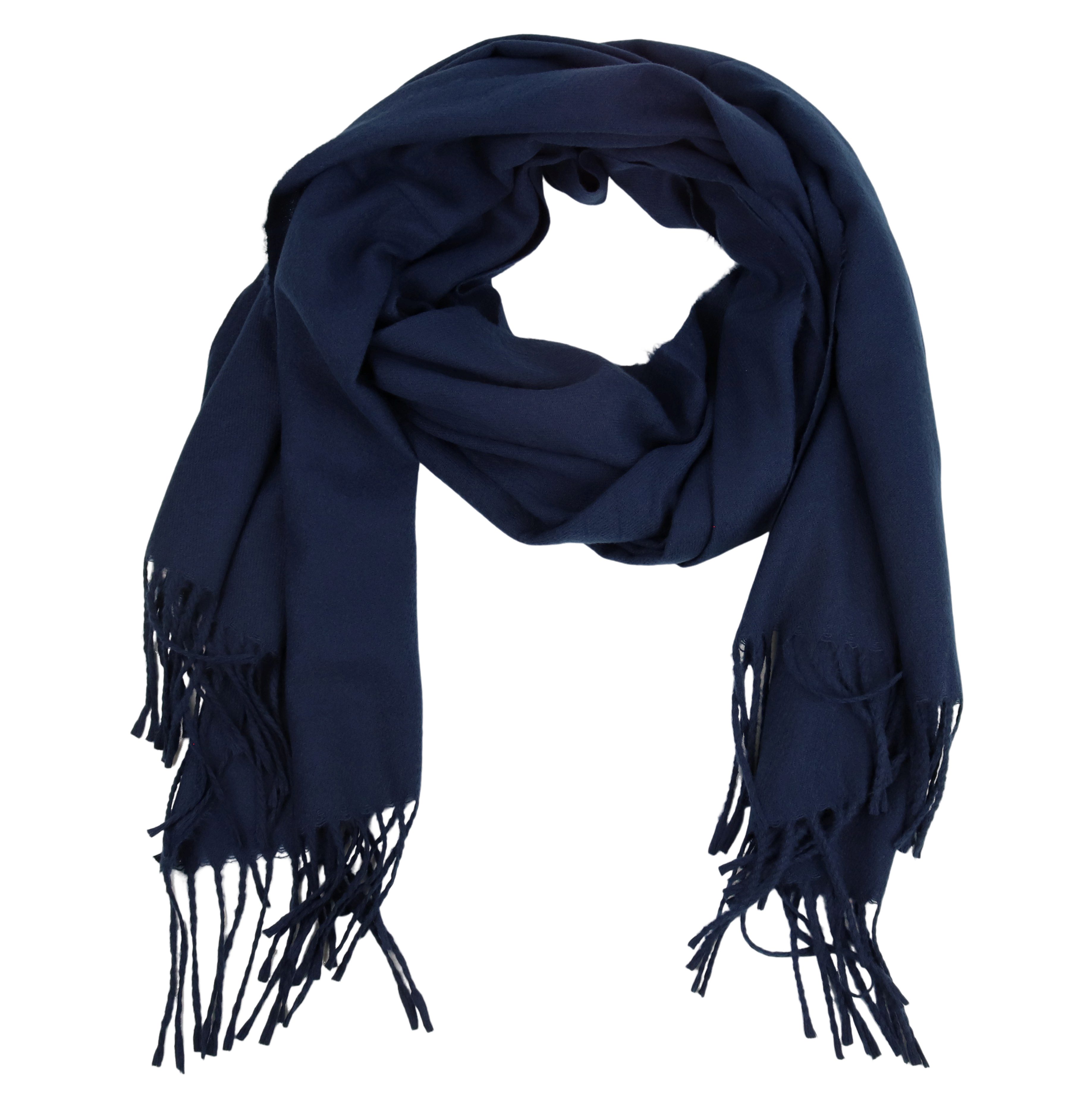 MIRROSI Modeschal weicher und warmer Unifarbe Schal mit Fransen, 70x180cm, günstig online kaufen
