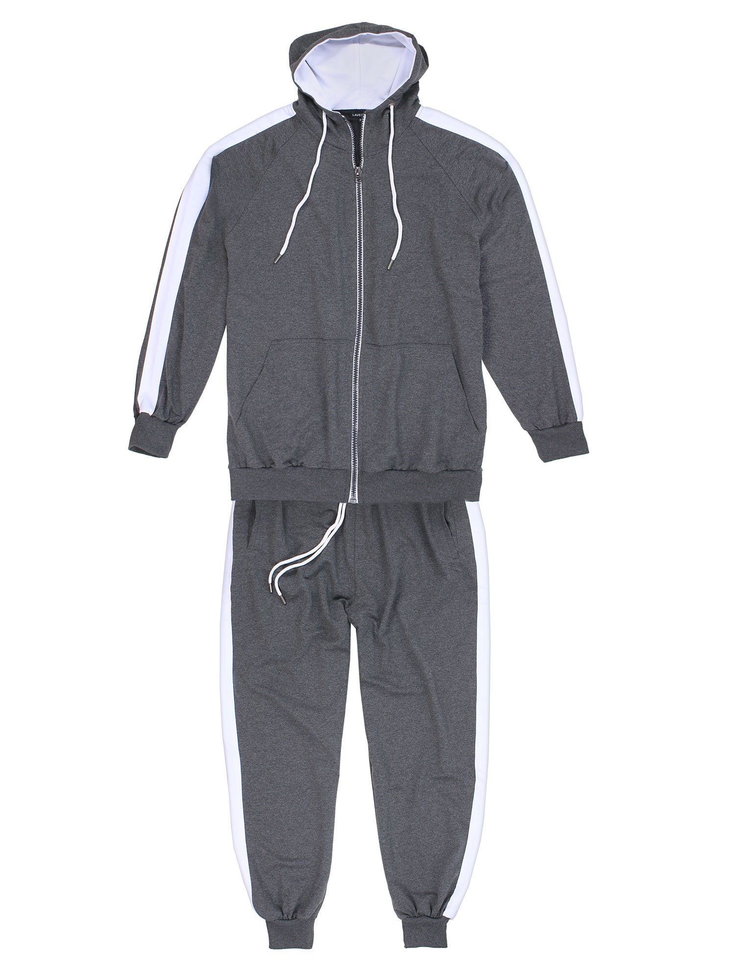 Lavecchia Jogginganzug Lavecchia Herren Trainingsanzug LV-611 (Anthrazit-Grey, 5XL) (Set, 2-tlg), Sportanzug SET