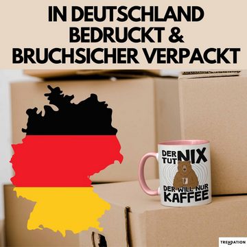 Trendation Tasse Kaffee-Liebhaber Geschenk Tasse Geschenkidee für Kollegen Der Tut Nix