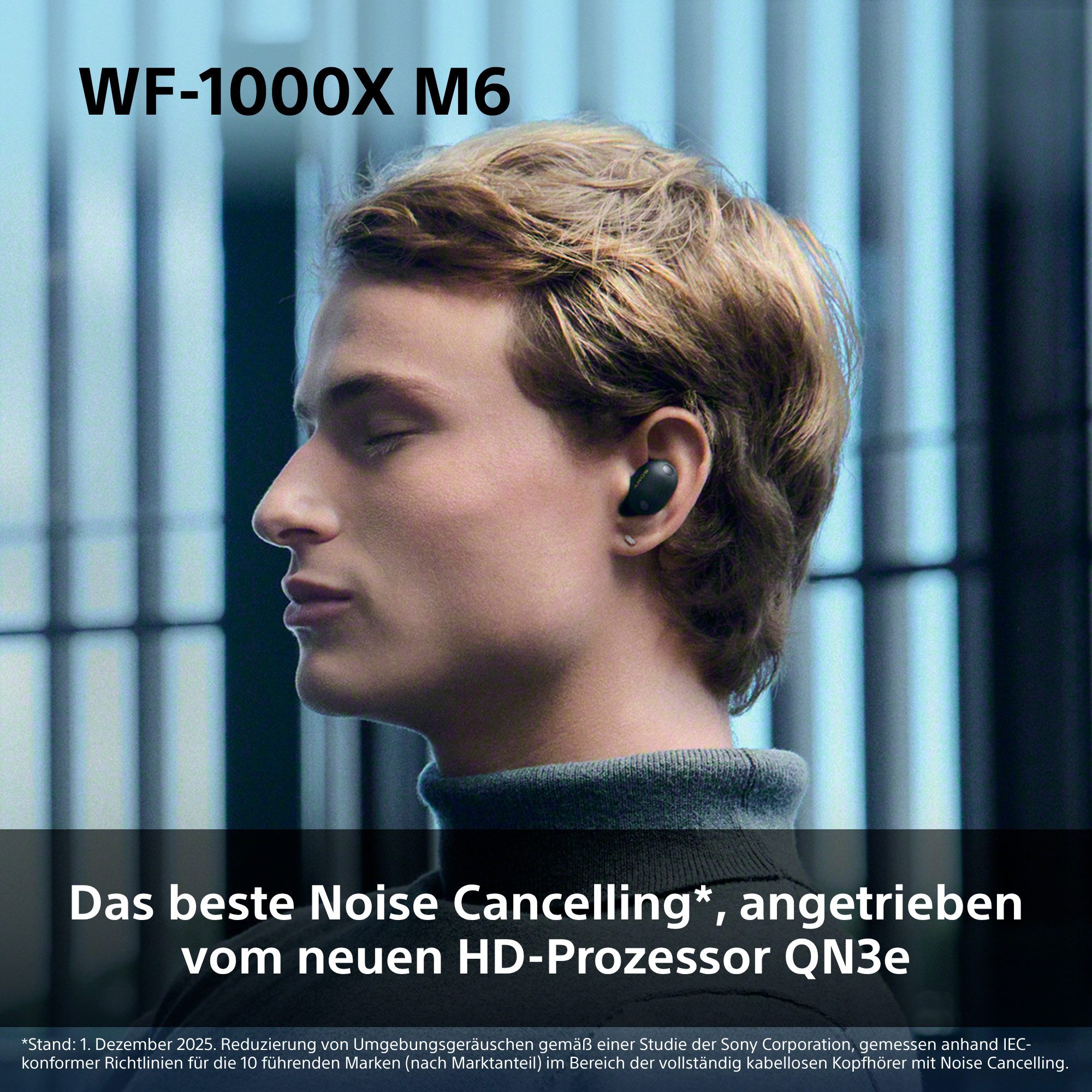 Sony WF-1000XM6 wireless In-Ear-Kopfhörer (Geräuschisolierung, Noise-Cancelling, Sprachsteuerung, True Wireless, Voice Assistant, Bluetooth, Kabellose In-Ear-Kopfhörer mit Noise Cancelling)