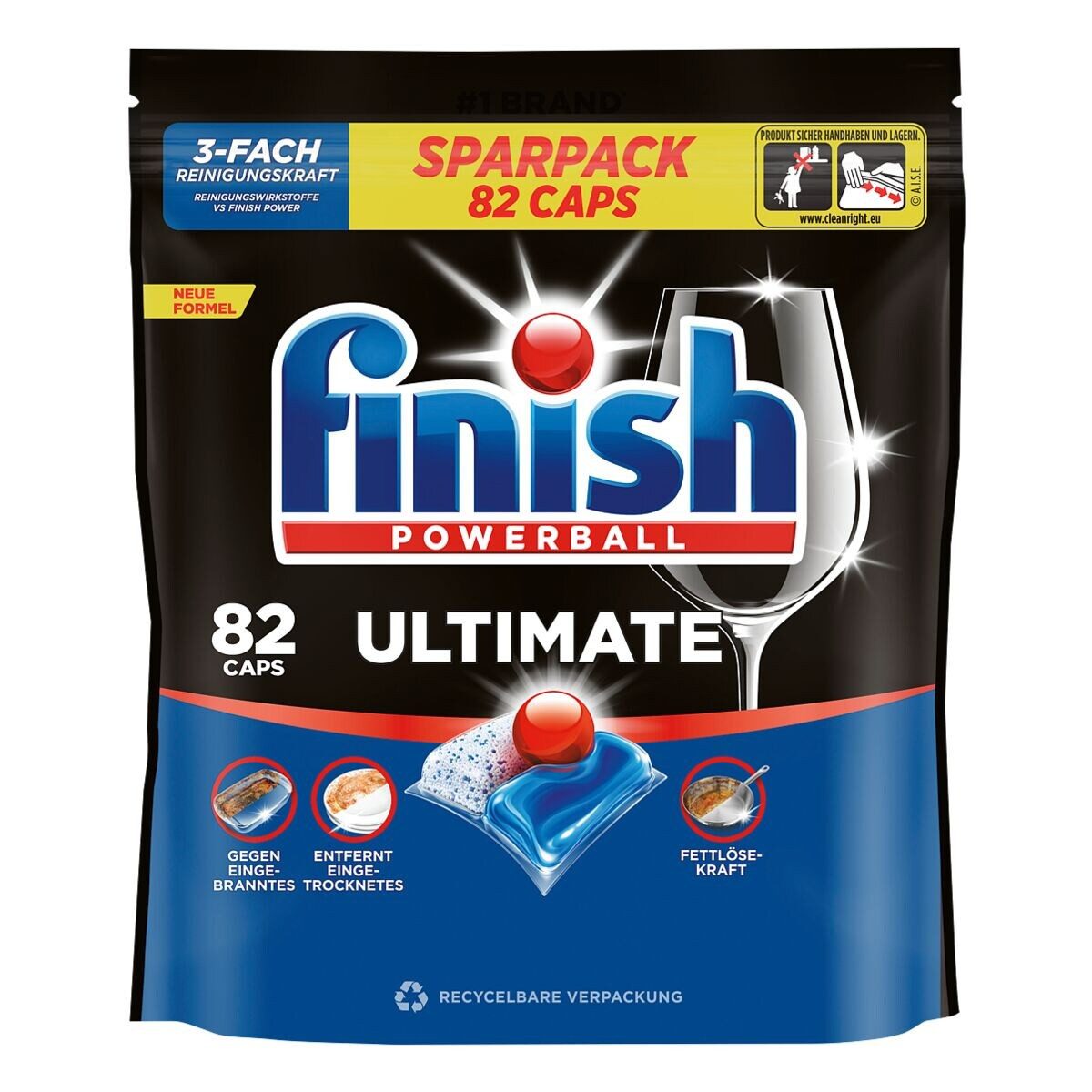 FINISH Powerball Ultimate Fresh Caps Spülmaschinentabs (82 Caps)