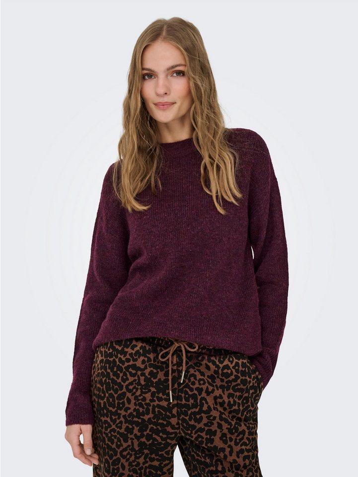 ONLY Strickpullover ONLCAMILLA O-NECK L/S PULLOVER KNT Materialmix, regular fit