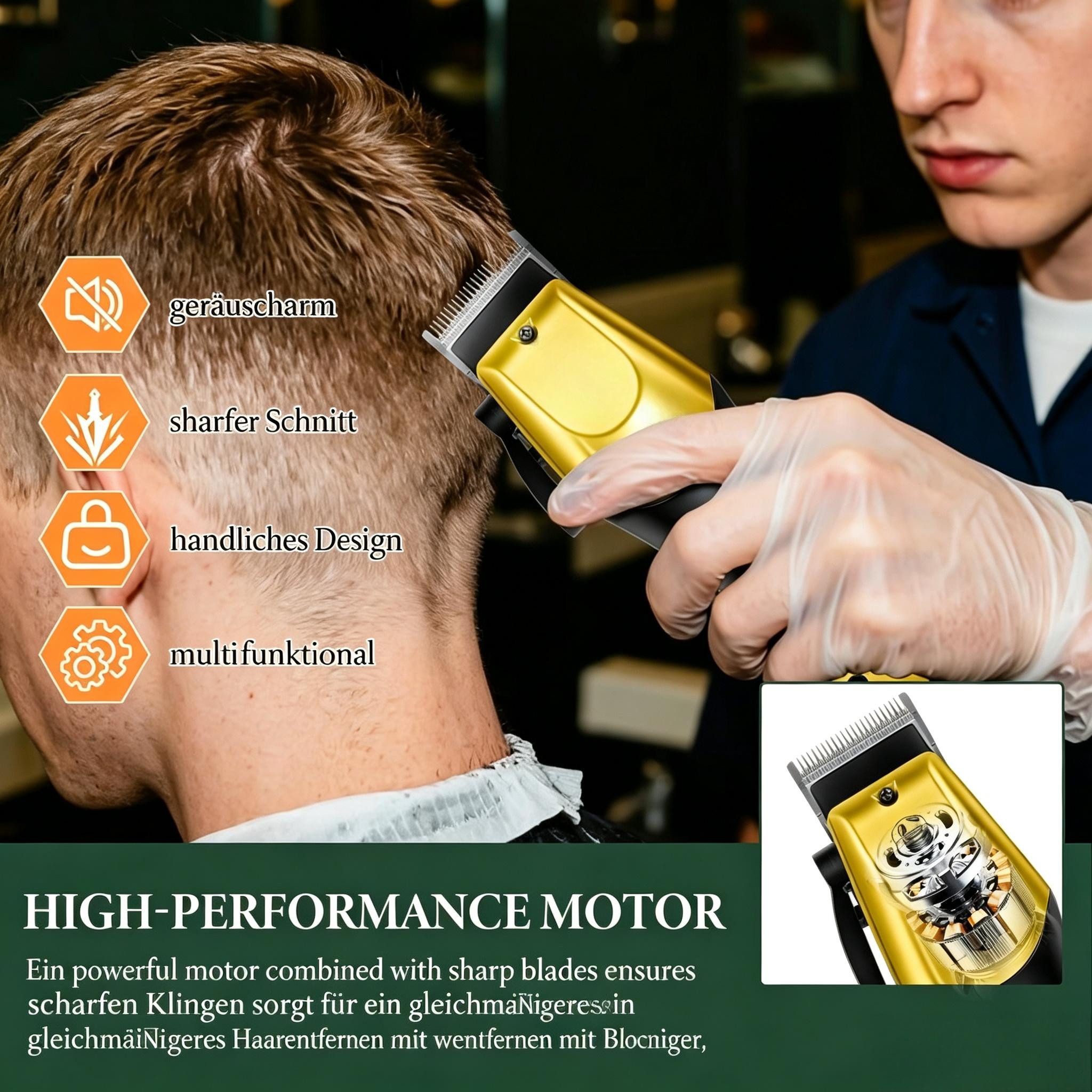 AIBISTAR Haar- und Bartschneider 3in1 Elektrisch Haarschneidemaschine Profi Haarschneider, Professionelle und Trimmer- Haarschneider Set für Herren – Bild 4 von 5