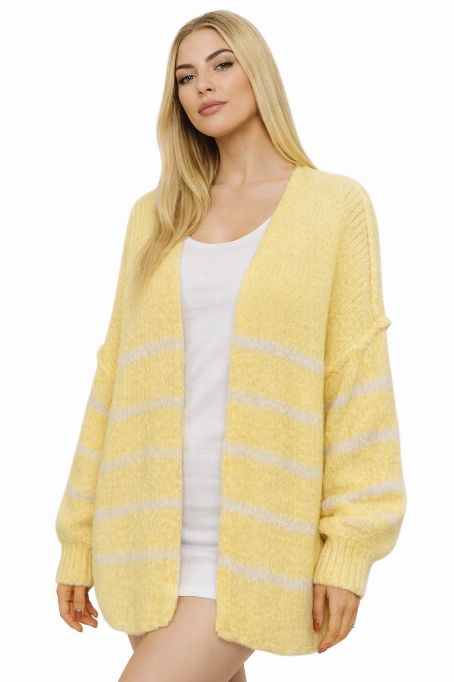 Worldclassca Cardigan Worldclassca Strickjacke Cardigan Open Front Pullover Lang Casual Neue Kollektion - Stilvolle und gemütliche Strickmode für Damen