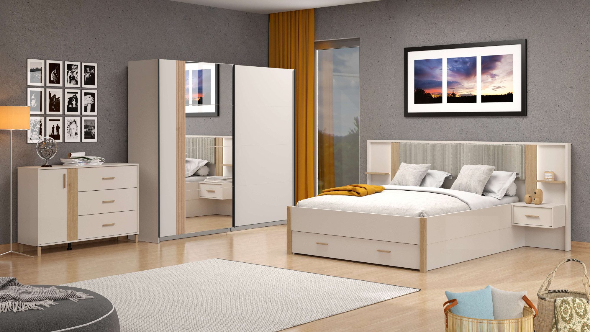 Home affaire Belfort bed drawer, under-bed storage drawer, accessory for Belfort beds 160x200cm, on casters, FSC® certified