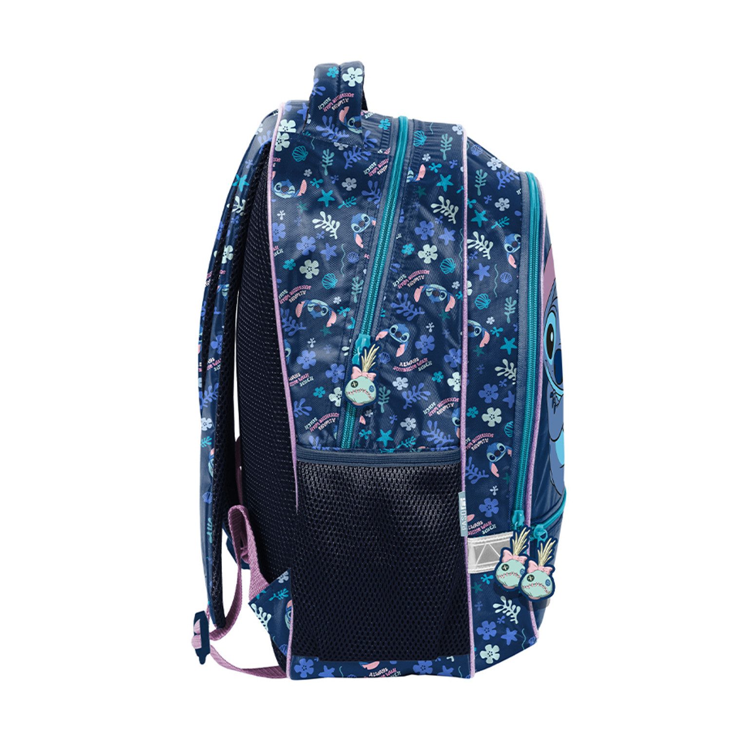 PASO Schulrucksack Stitch Schulset: Rucksack, Federmäppchen, Tasche (3-tlg), Zwei Fächer, Verstellbare Schultergurte, Reflektierende Elemente
