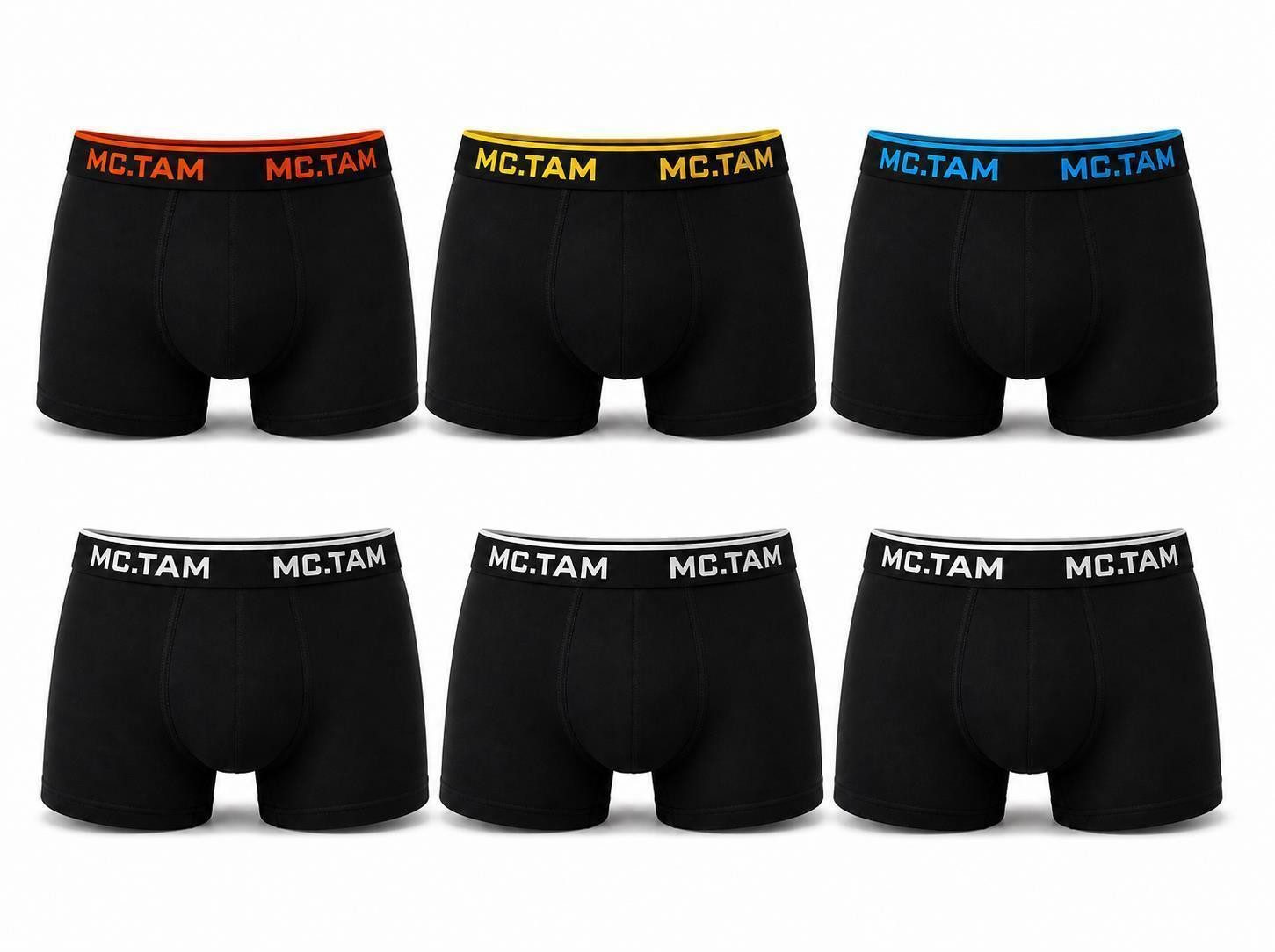 EloModa Boxershorts Boxershorts Herren 6er Pack Baumwolle Stretch – ohne Innenetikett – (6-St) ohne Innenetikett – bequemer Komfortbund – atmungsaktiv