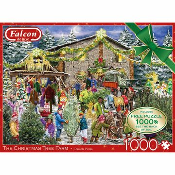 Jumbo Spiele Puzzle Falcon The Christmas Tree Farm 1000 Teile, 1000 Puzzleteile
