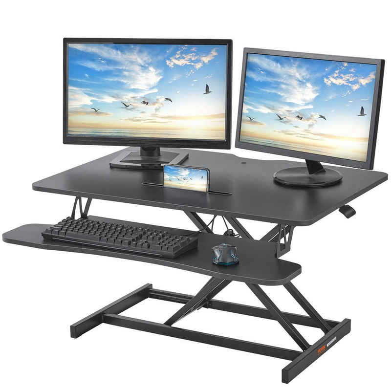 VEVOR Computertisch Höhenverstellbarer Schreibtischaufsatz mit Breiter Tastaturablage