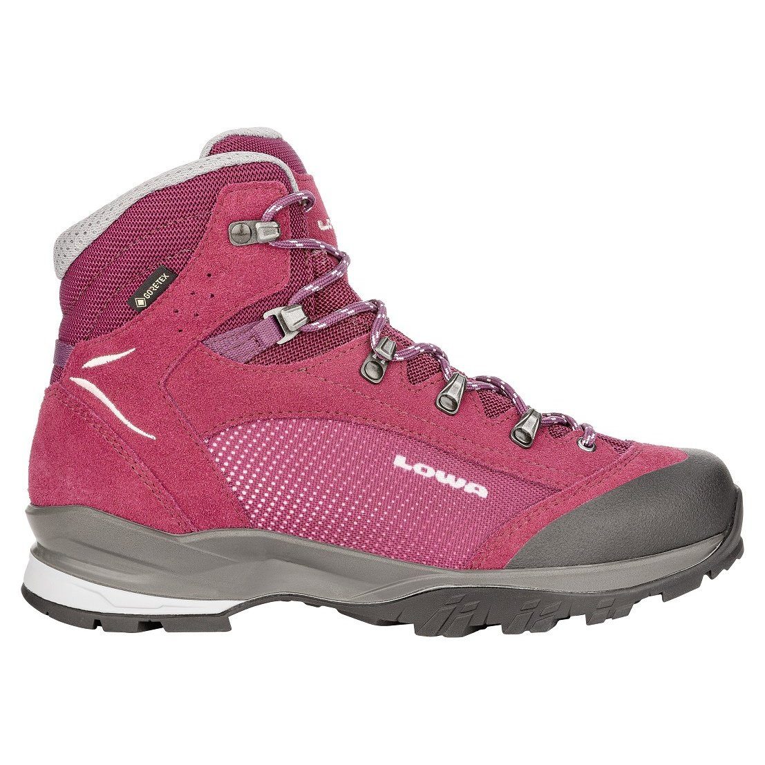 Lowa Tucana GTX (Trekking, Spaltleder-Textil, wasserdicht) bordeauxrot/rose günstig online kaufen