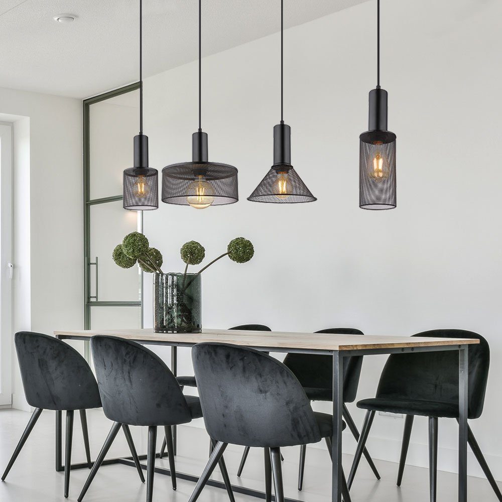GLOBO LIGHTING Pendelleuchte, Leuchtmittel nicht inklusive, Pendelleuchte Hängelampe Deckenlampe Esszimmerlampe Metallgeflecht