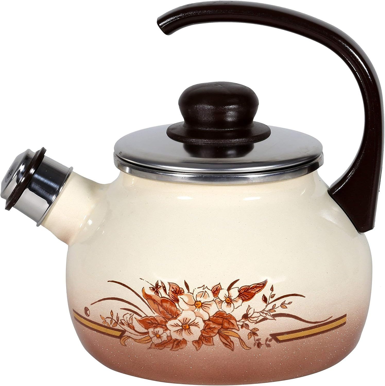 Karl Krüger Wasserkessel Kessel, Stahlemaille, 2 Liter, (1-tlg)