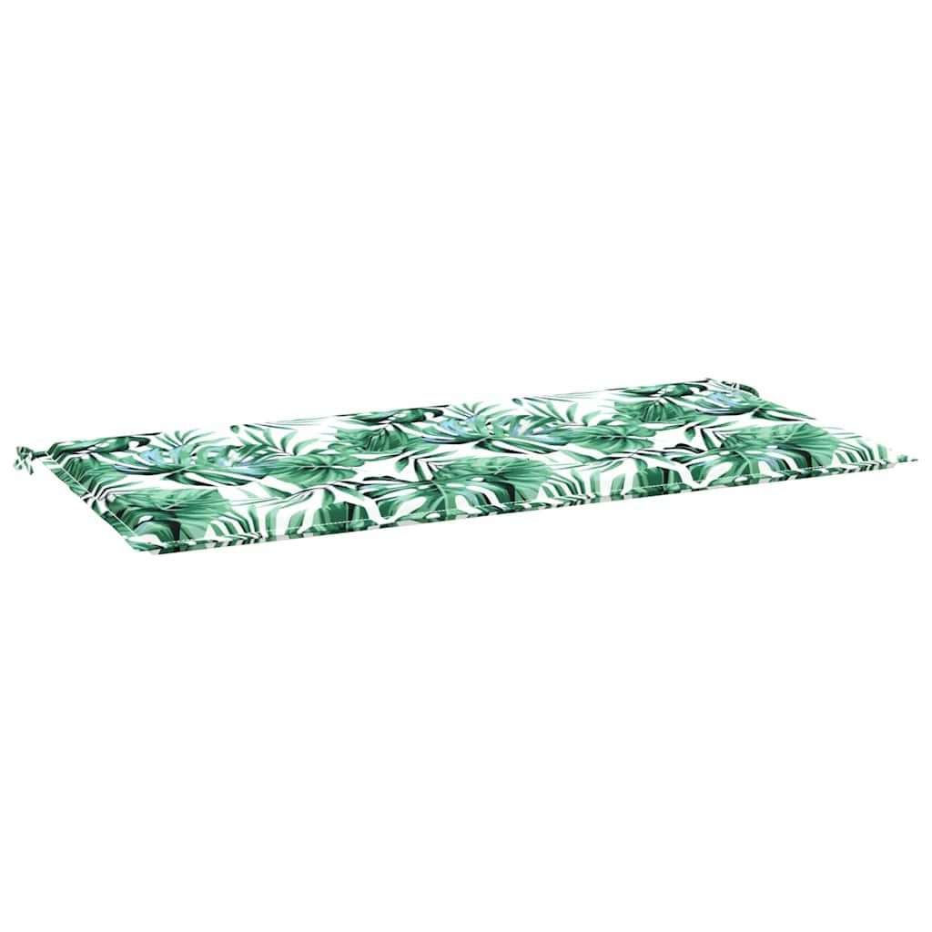 vidaXL Sitzauflage Gartenbank-Auflage Blattmuster 120x50x4 cm günstig online kaufen