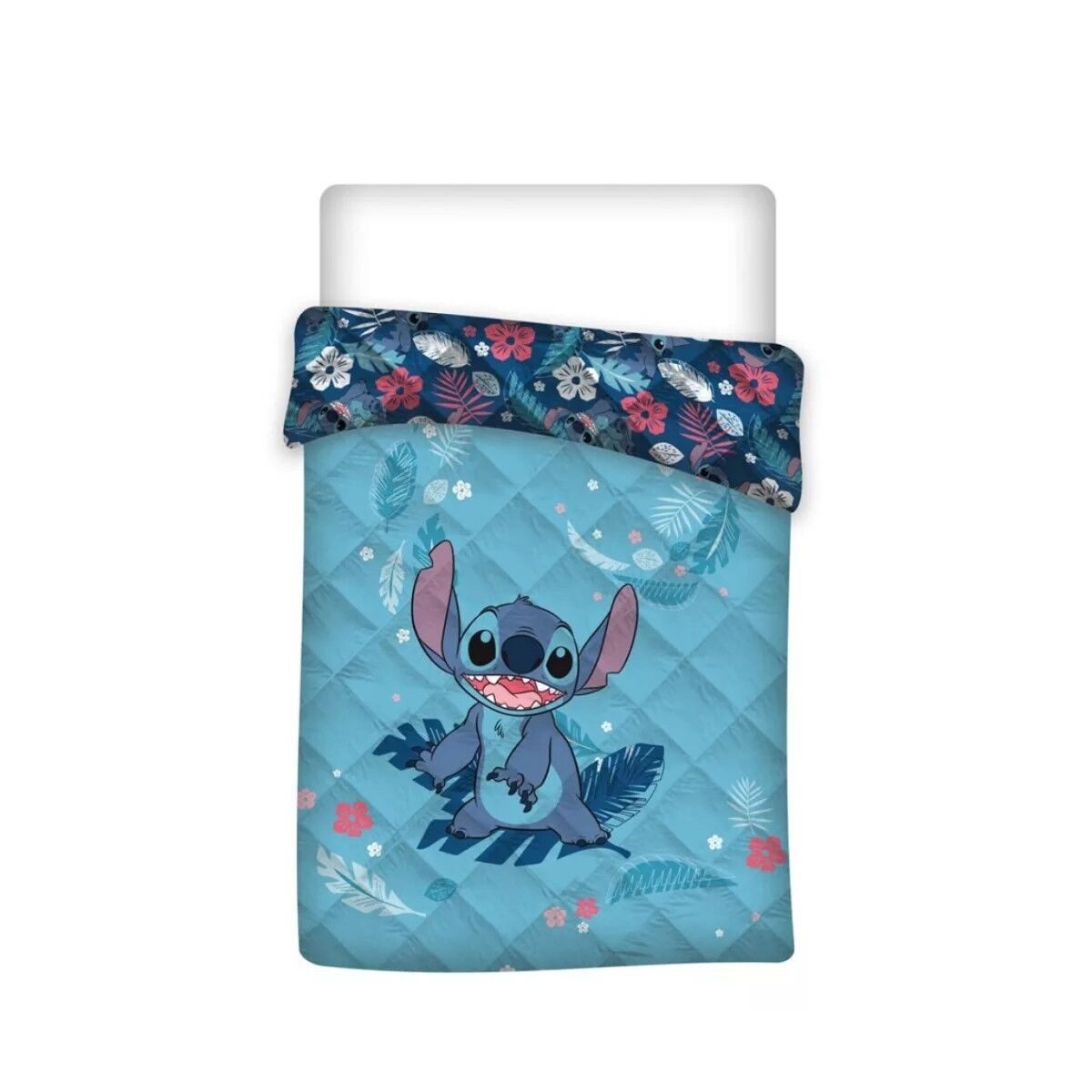 Wohndecke Disney Lilo und Stitch Leaf gestepptes überbett, Bettdecke, Disney, Geschenkidee für Mädchen und Jungen