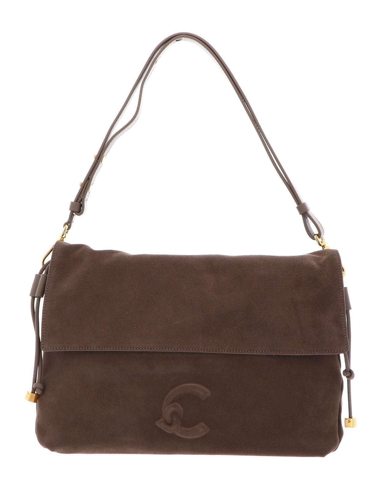COCCINELLE Schultertasche Handbag Suede Leather / Smooth Leather, aus echtem Rindsleder