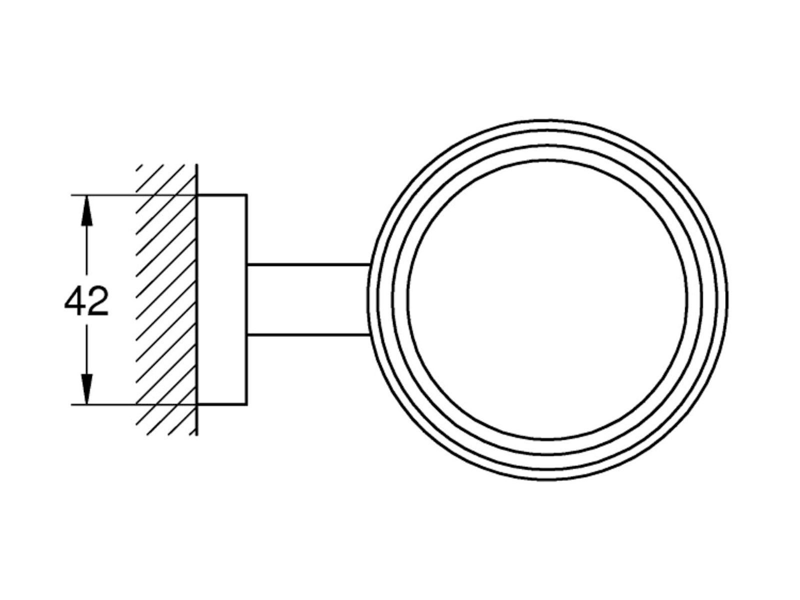 Grohe Badarmatur Essentials Cube Halter, chrom - 40508000
