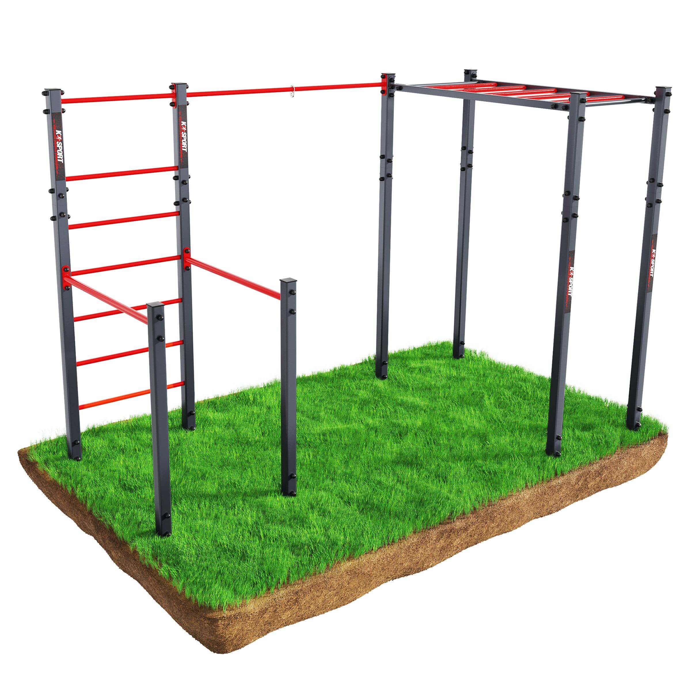 Sprossenwand Calisthenics Outdoor Station I Klimmzugstange+Dip Station bis 175kg