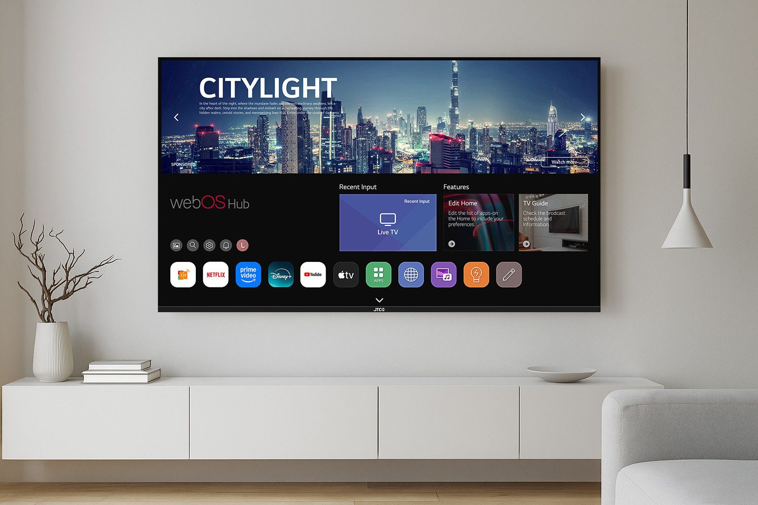JTC-24 JTCS50U39501FLW LED-Fernseher (126,00 cm/50 Zoll, 4K Ultra HD, Smart-TV, HDR, LAN/WLAN, DLNA, Miracast WiFi Display, Bluetooth, rahmenlos)