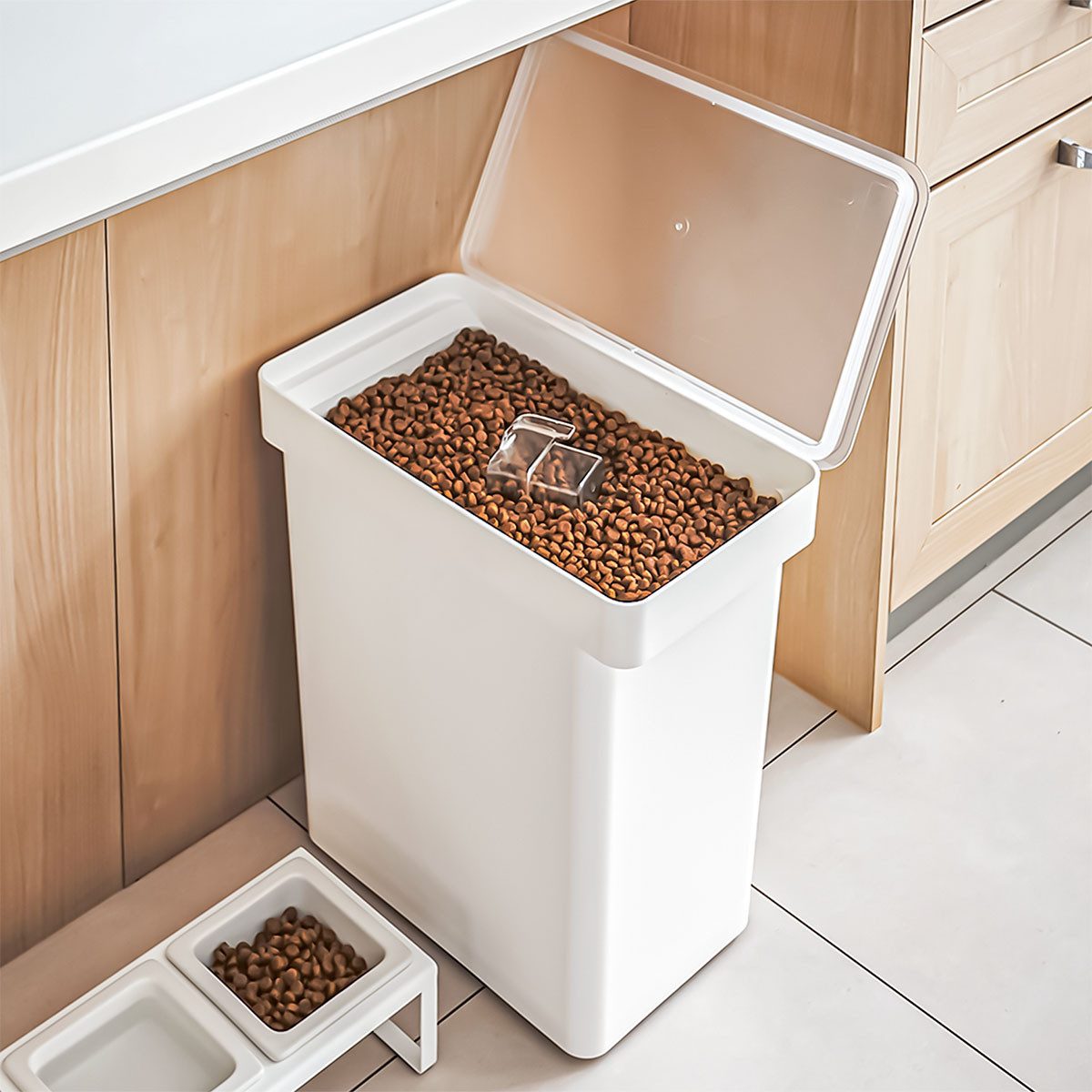 Yamazaki Futterbehälter "Tower" Futterbox 41x42x24cm mit Dosierbecher, Kuns günstig online kaufen