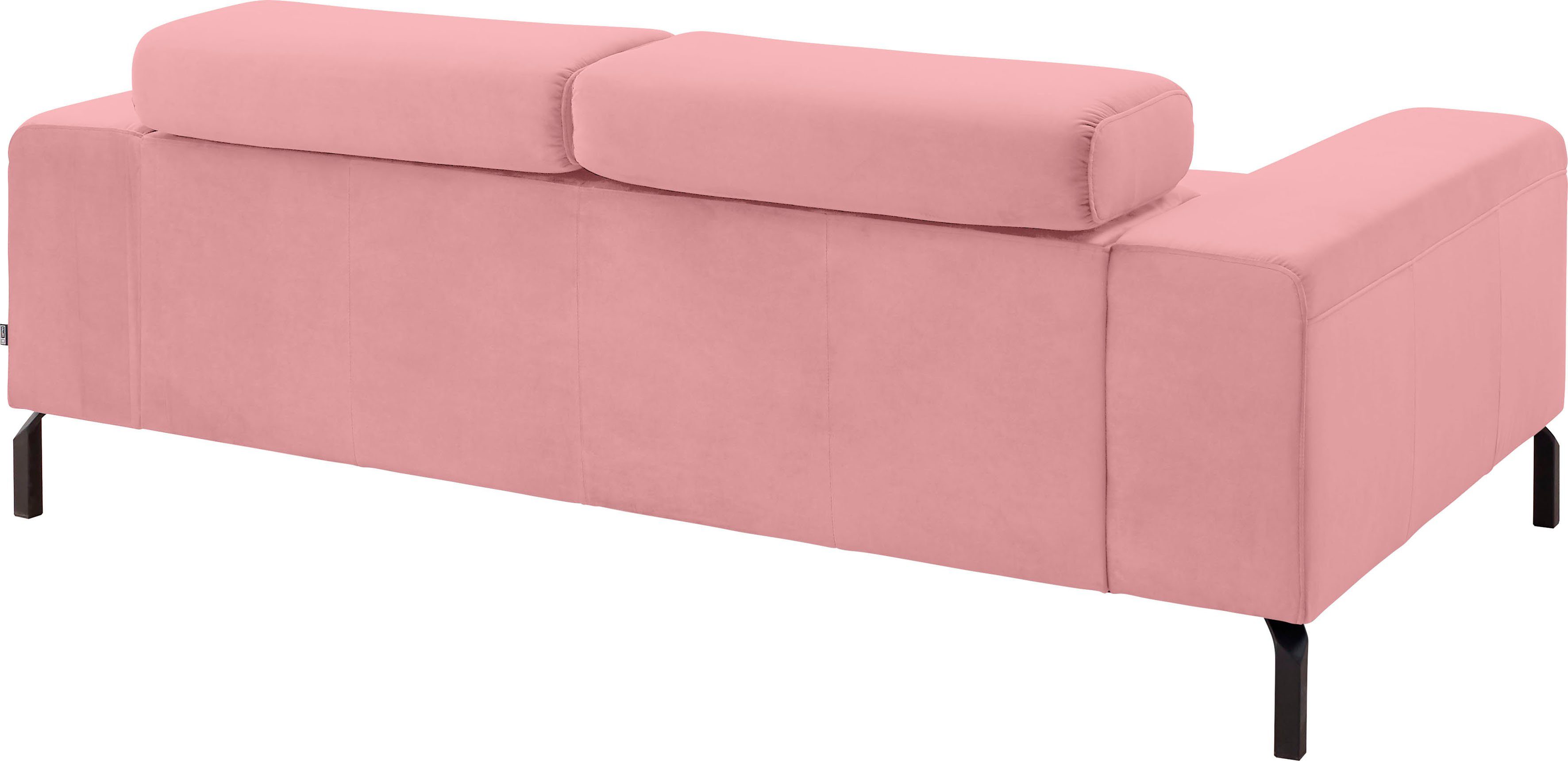 GALLERY M branded by Musterring 2-Sitzer Sitzvorzug, rosa Kopfteilverstellung Felicia Wahlweise Due, mit inklusive