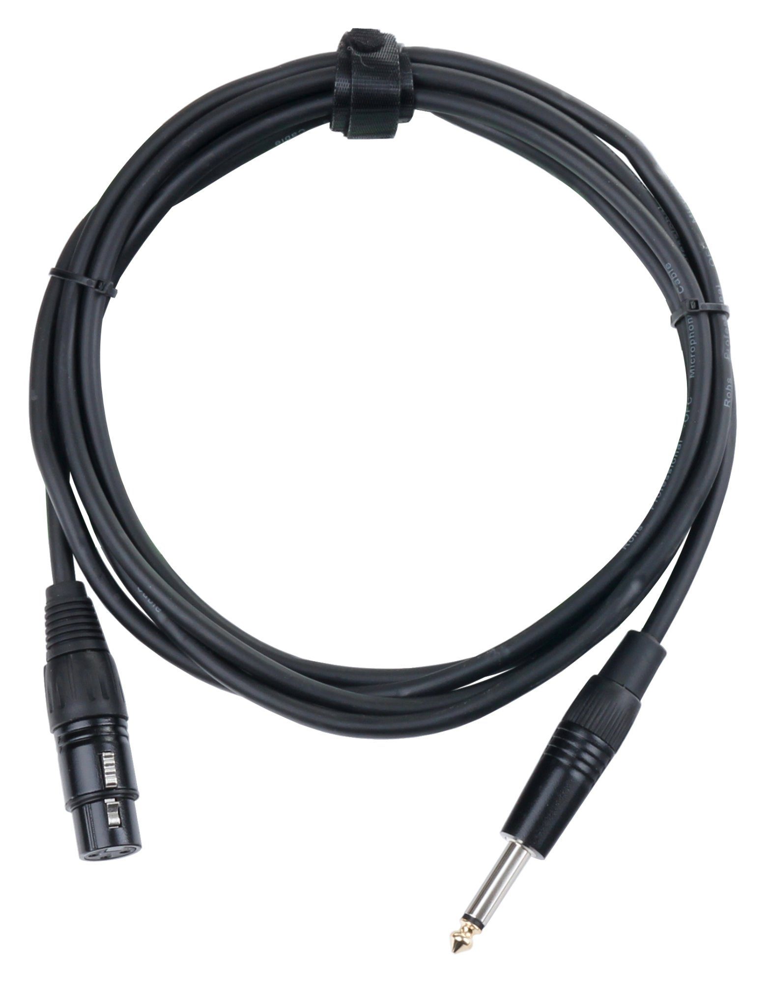 XLR zu Klinke Kabel unsymmetrisches Mikrofonkabel - 5 m bis 10 m Länge Instrumentenkabel