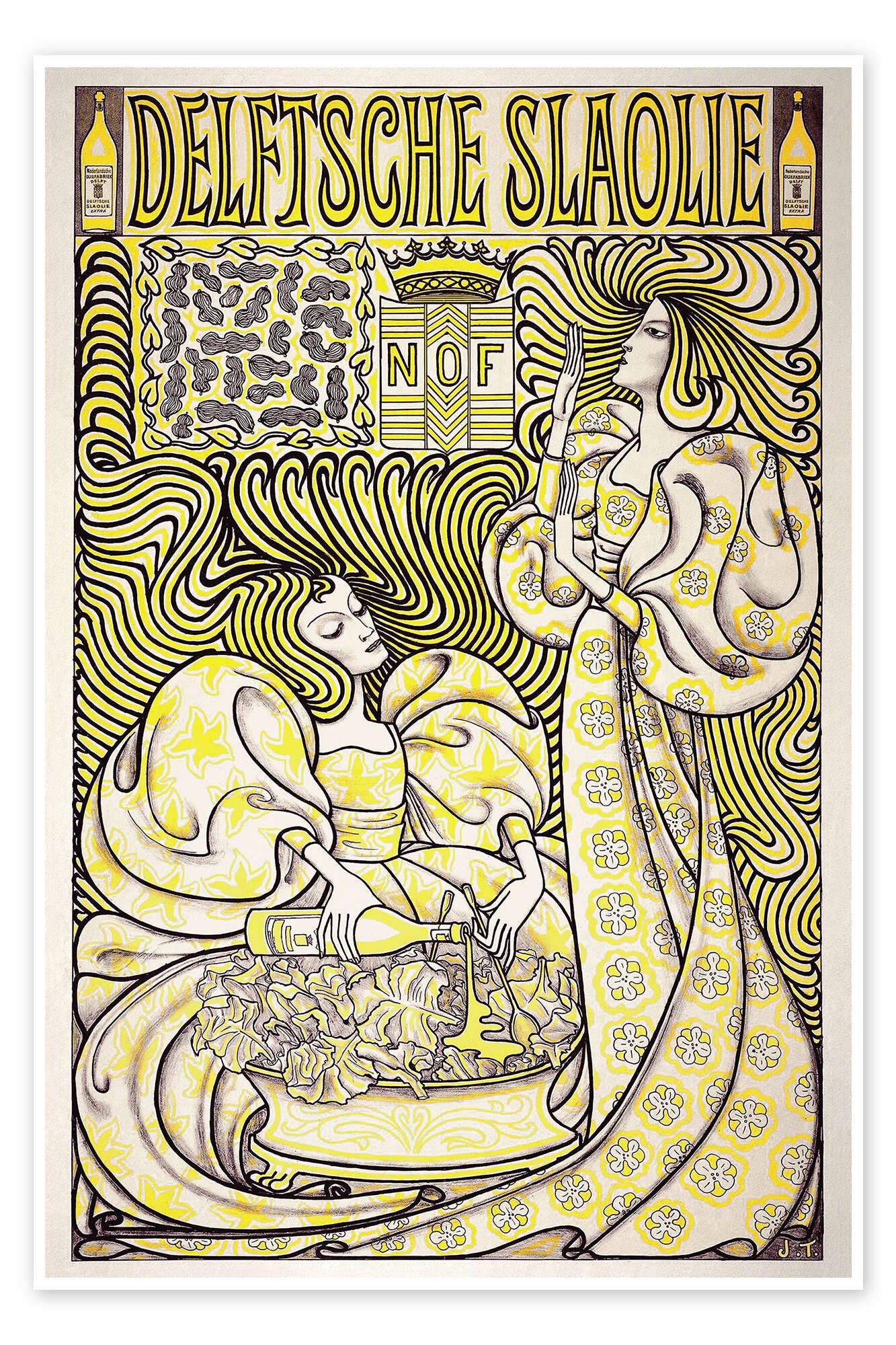 Posterlounge Wandbild Delftsche Slaolie, Salatöl, Jan Toorop, erhältlich als Poster, Leinwandbild, Wandsticker oder Acrylglasbild