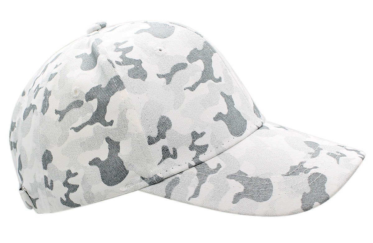 dy_mode Baseball Cap Belüftungslöcher, Damen Muster Bunt Army Herren Kappe Schirmmütze mit Basecap Camouflage One K106-Weiß Unisex Size