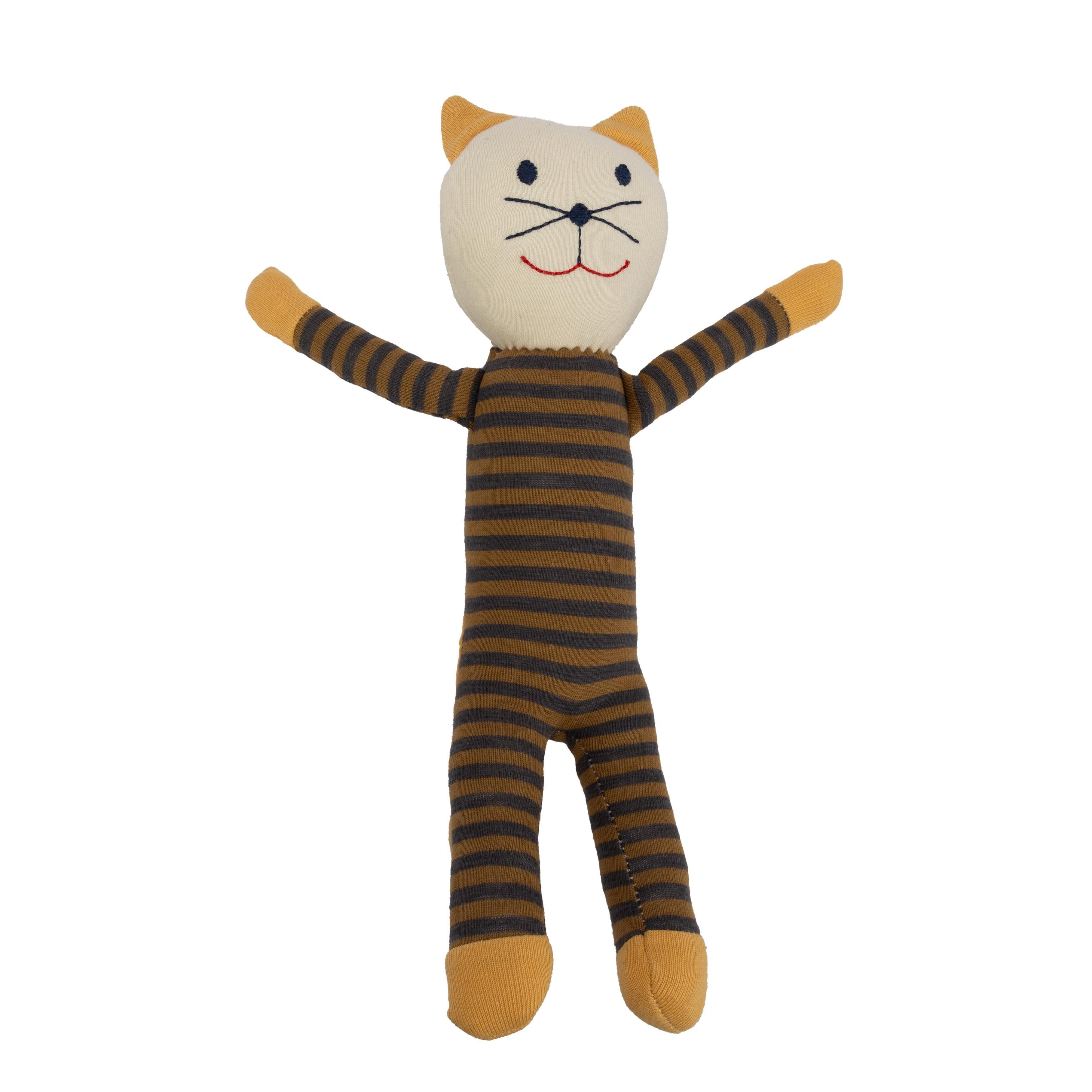 El Puente Stoffpuppe Stoffpuppe "Katze" aus Bio-Baumwolle, Handmade, Handmade
