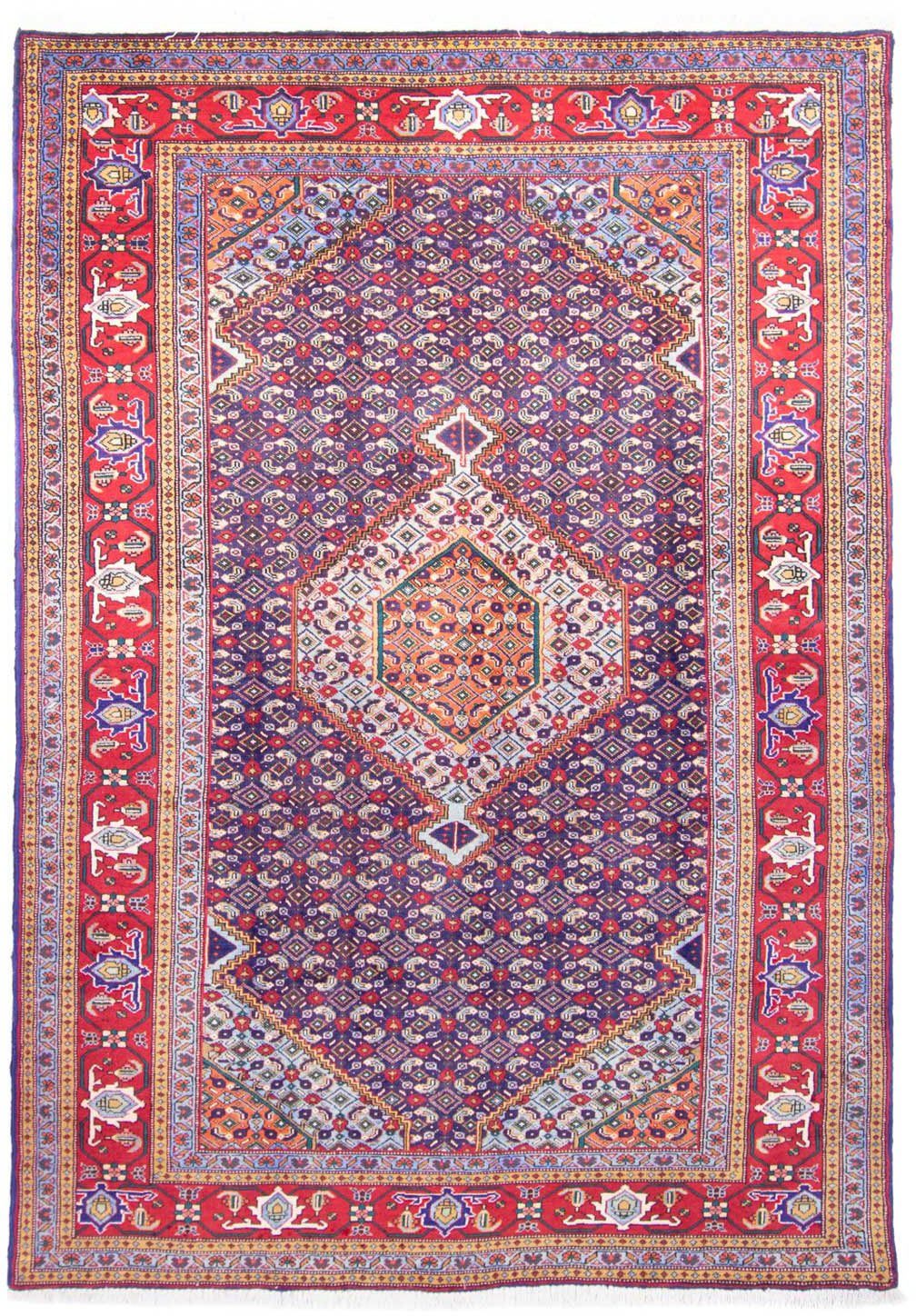 Wollteppich Ardebil Medaillon Blu 294 x 194 cm, morgenland, rechteckig, Höhe: 10 mm, Unikat mit Zertifikat