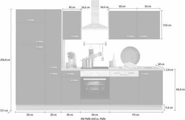OPTIFIT Küchenzeile Faro, mit E-Geräten, Breite 300 cm