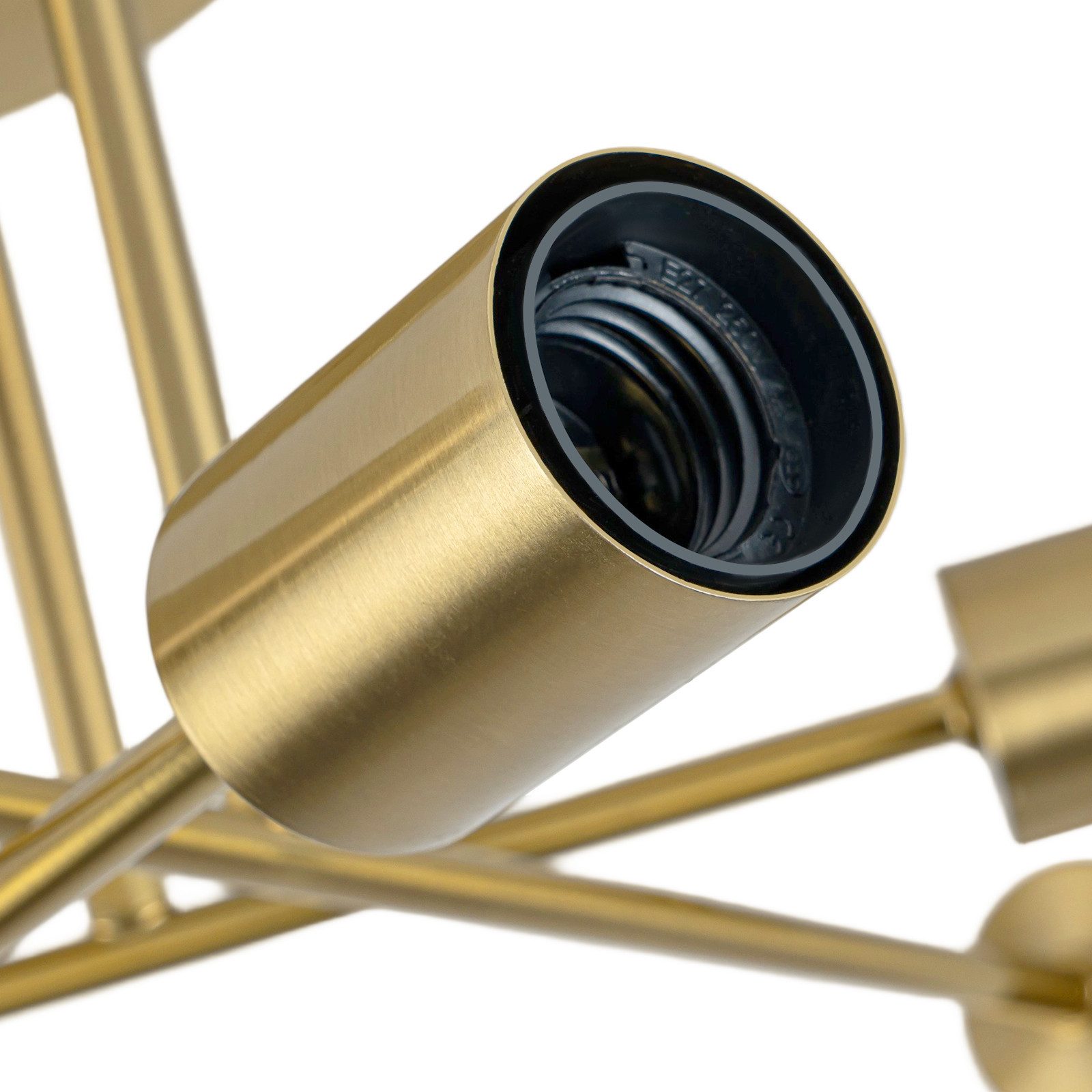 ZMH Deckenleuchten 6 Flammig Deckenlampe Vintage Retro ohne Leuchtmittel für Schlafzimmer, LED wechselbar, Deckenlampe Vintage Retro