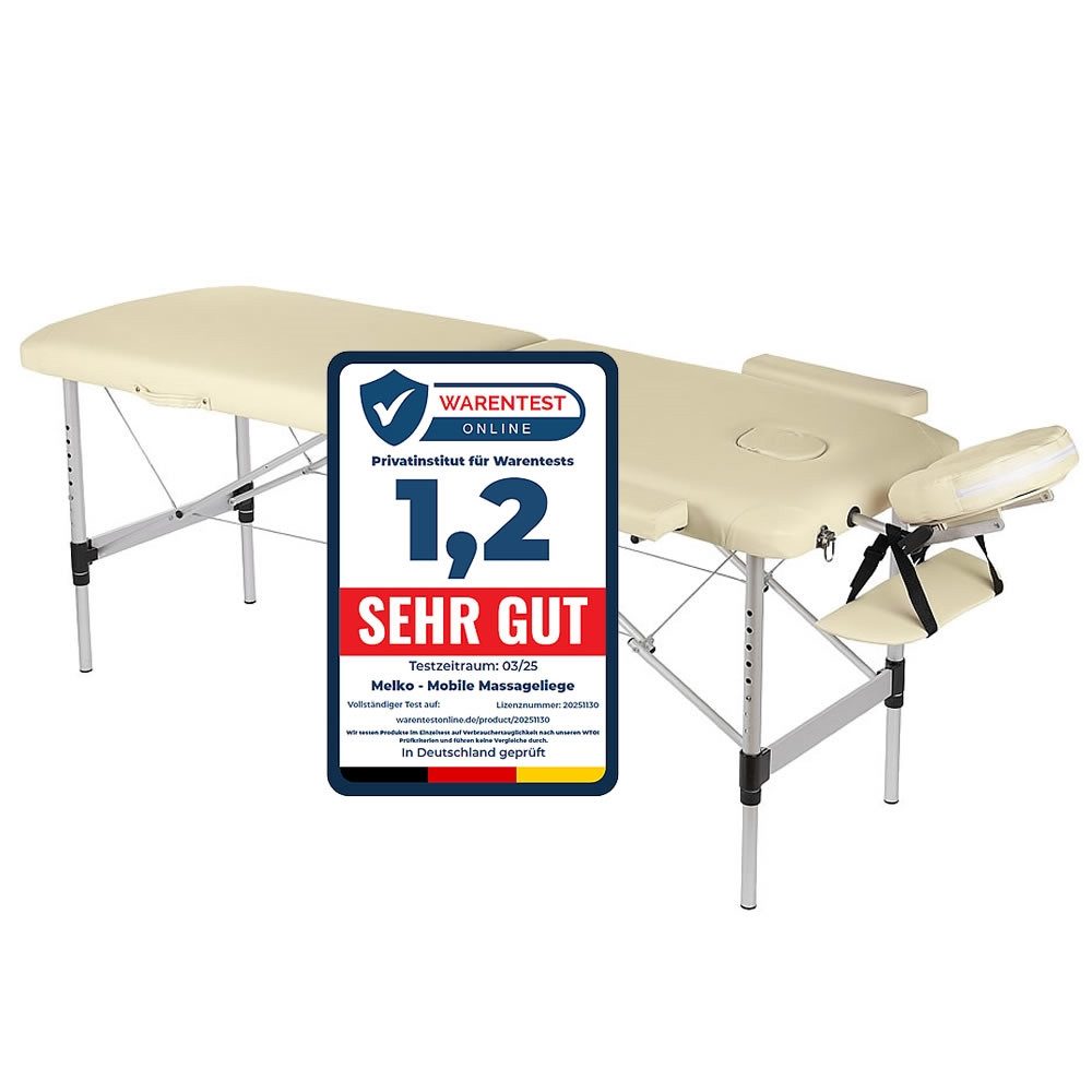 Melko Massageliege Massageliege Massagebank Massagetisch inkl. Tasche 2 Zonen Therapie (Stück), Abnehmbare Elemente