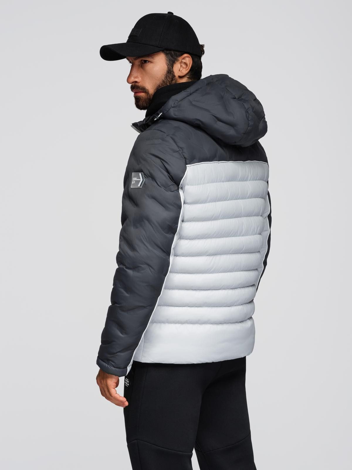 OMBRE Steppjacke Gesteppte Herrenjacke mit abnehmbarer Kapuze