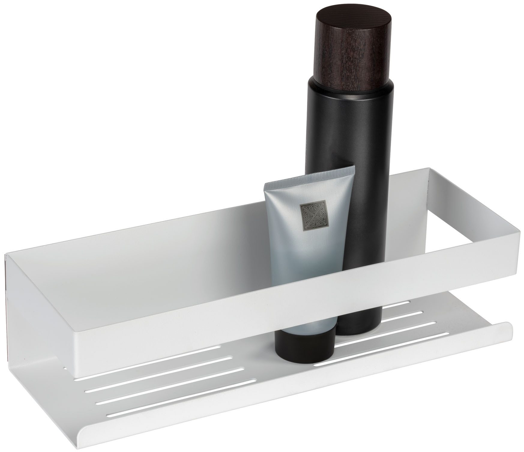 WENKO Badregal Turbo-Loc® Genova, Wandregal aus hochwertigem Edelstahl, Befestigen ohne Bohren