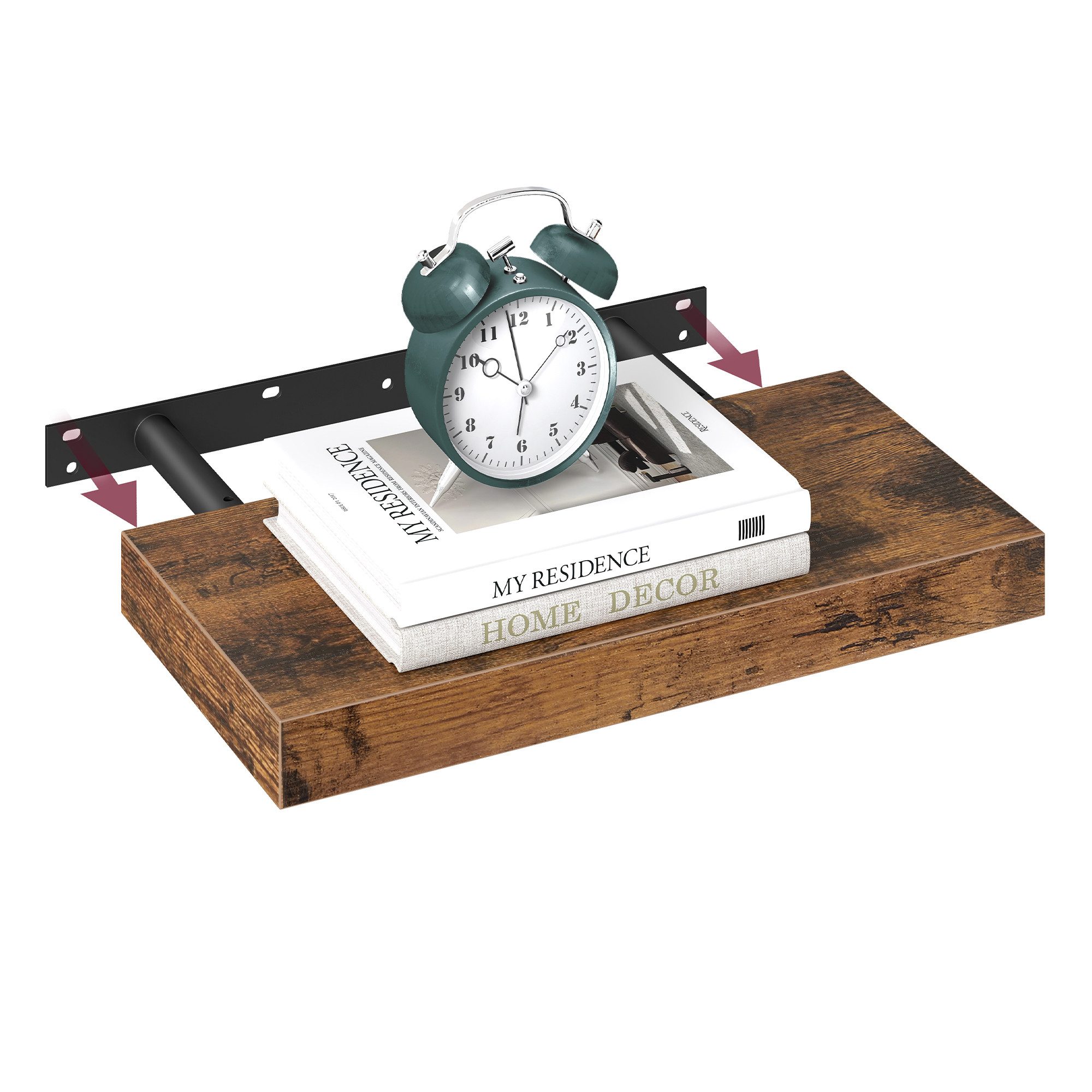 VASAGLE Wandregal, 1-tlg., Wandboard, 40 - 80 cm