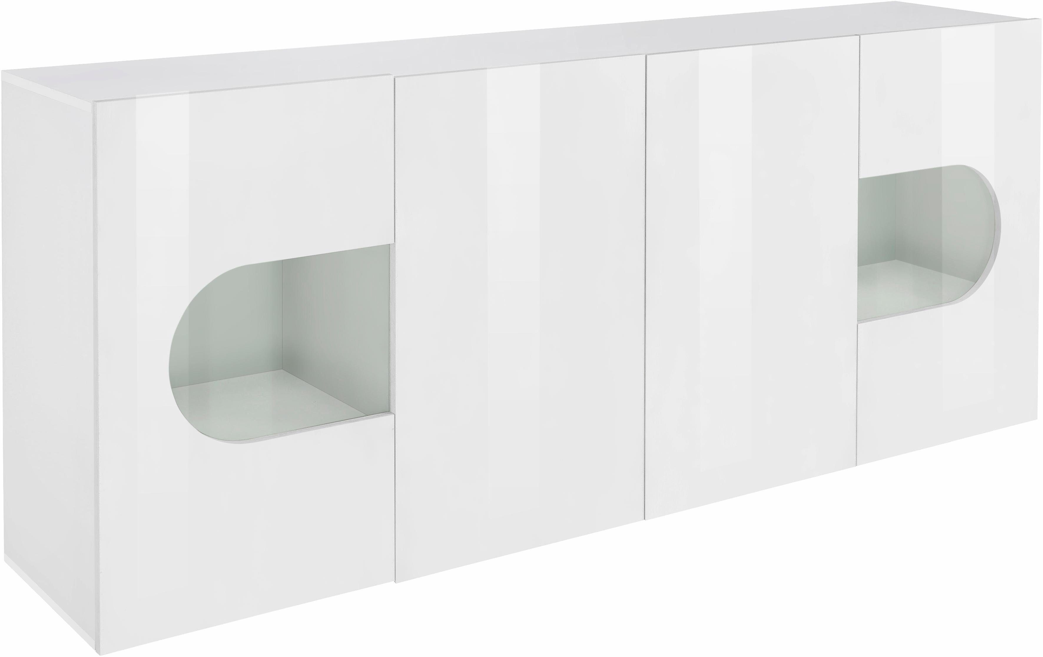 INOSIGN Sideboard Real,Vitrine,Kommode,Schrank, komplett hochglanz lackiert günstig online kaufen