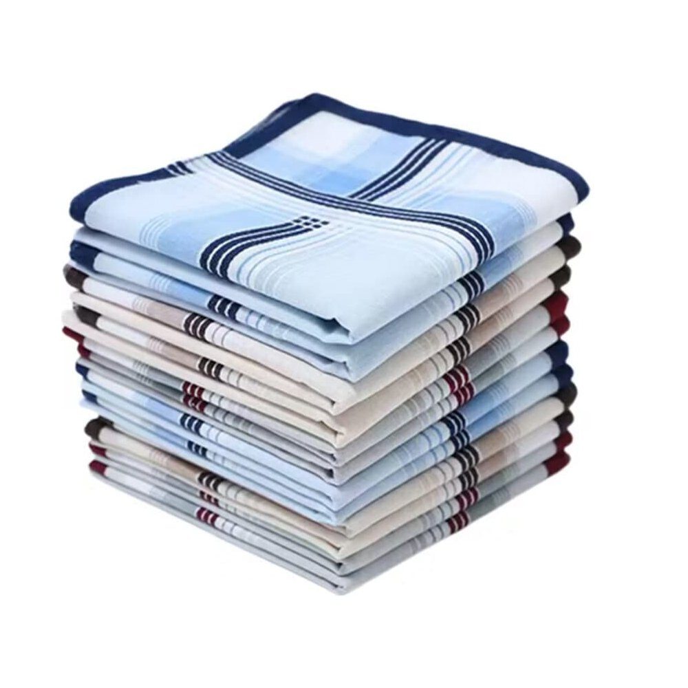 Coonoor Taschentuch 12 Stück Herrentaschentücher Stoff Handkerchief Set 40cm x 40cm