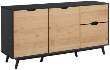Home affaire Sideboard Flow, mit vielen Stauraummöglichkeiten und einer Holzoptik, Höhe 82 cm